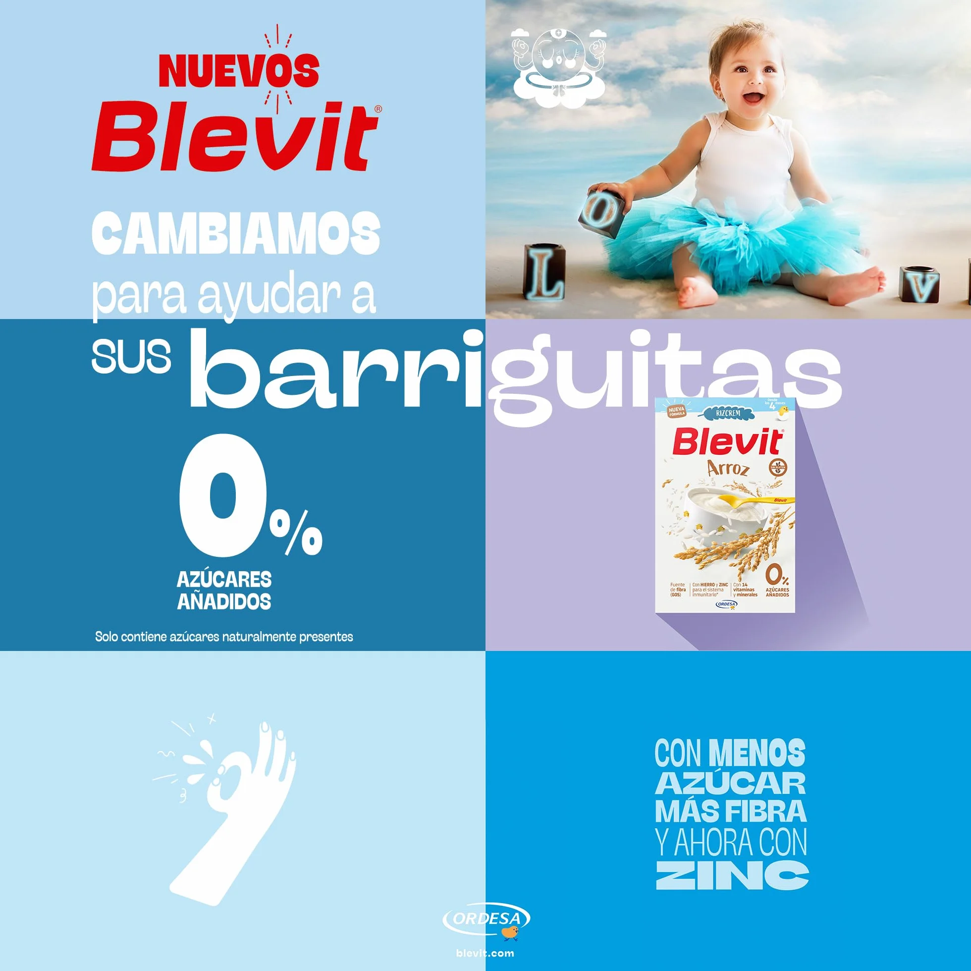 Blevit Rizcrem Arroz | 225 g | Papilla de Cereales para Bebé desde los 4 Meses con Crema de Arroz - Sin Gluten y Sin Azúcares Añadidos - Facilita la digestión