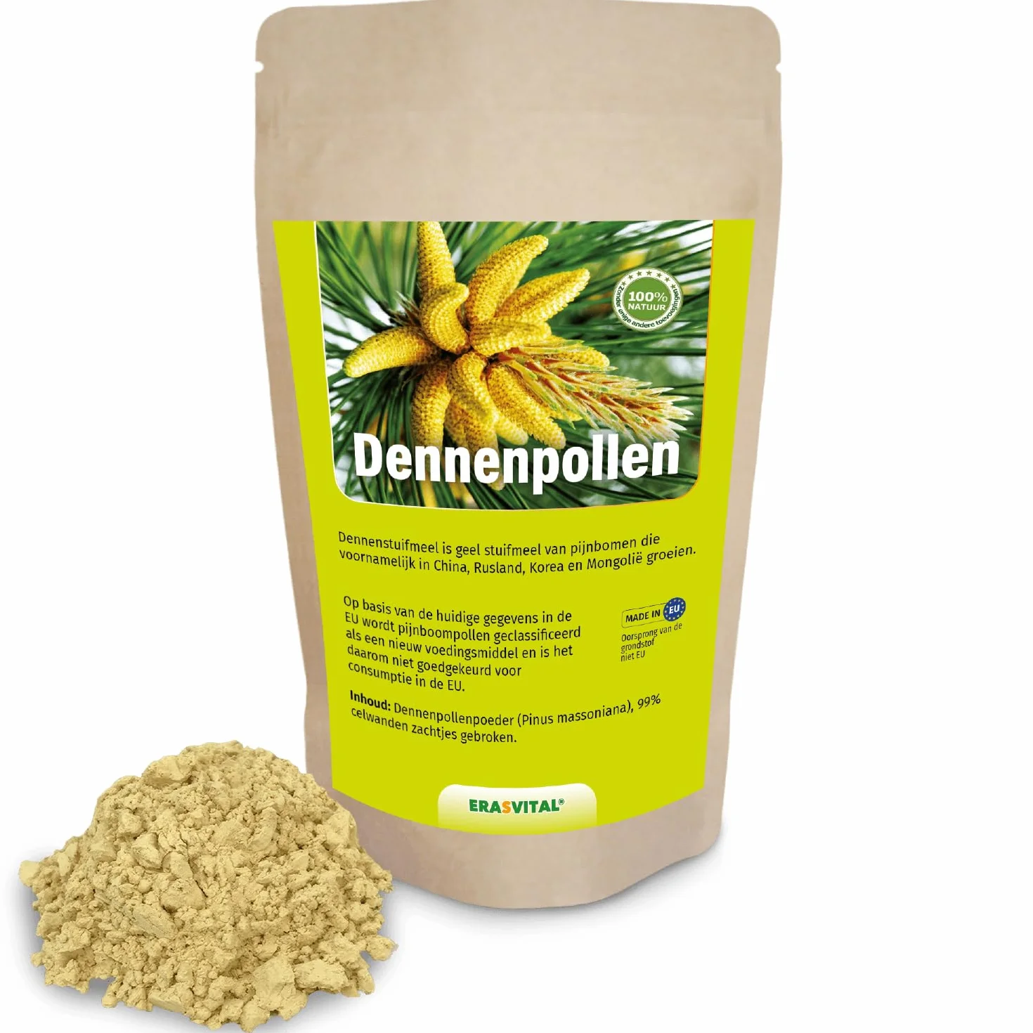 Pine Pollen I Pinien Pollen I 100g I Wildsammlung I 99% Zellwandgebrochen I en laboratorio alemán de contaminantes examinados