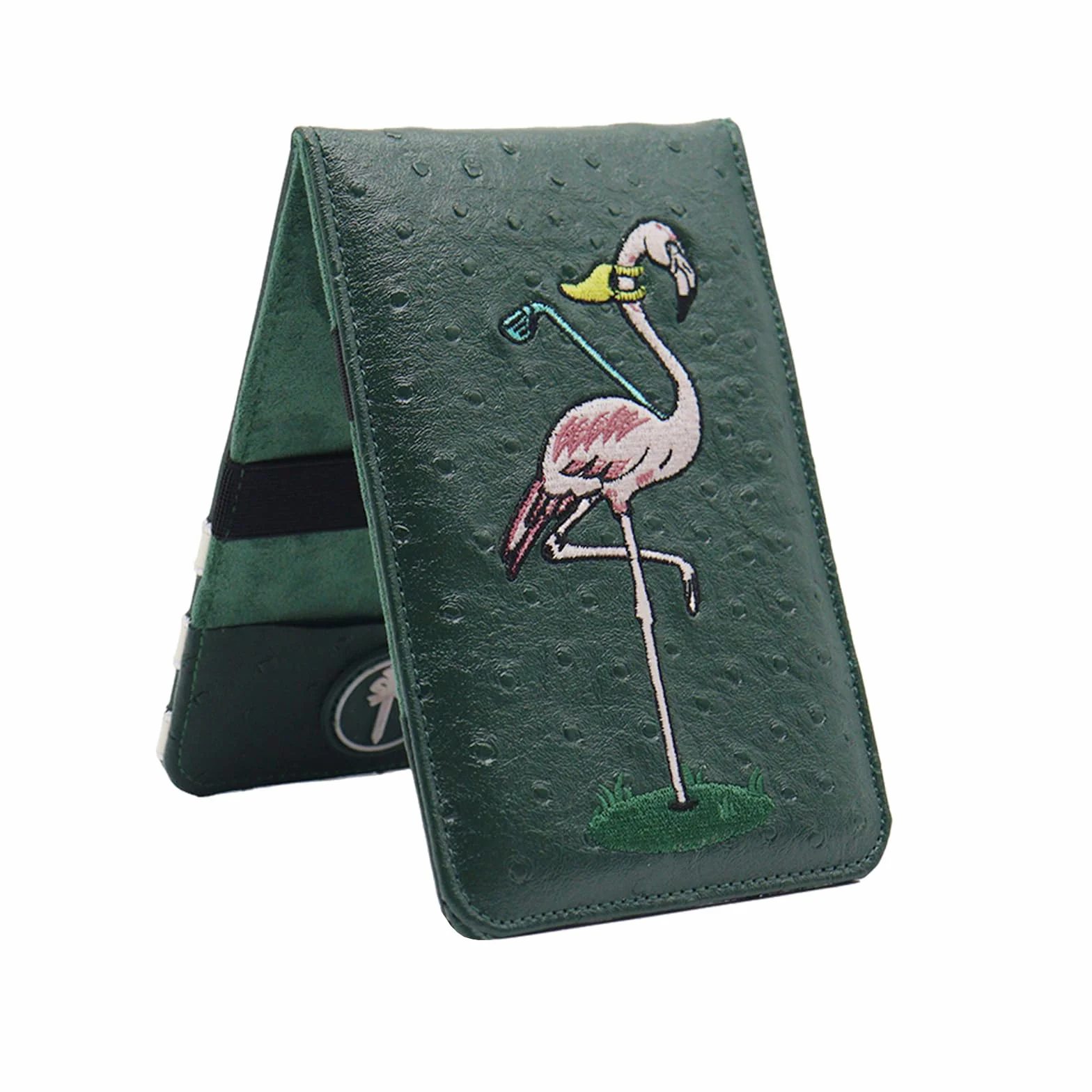 PINKTEE Soporte para tarjetas de puntuación de golf funda de piel de lujo protector de bolsillo