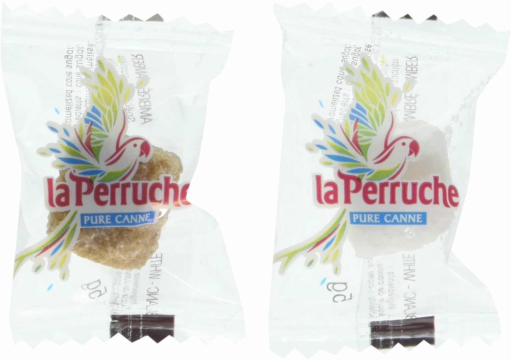 La Perruche 500 Terrones envueltos individualmente de azúcar blanco y moreno - 2,5 kilos