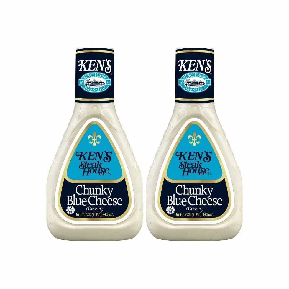 Ken's Steak House Lite Chunky Blue Cheese Dressing (2 Pack)