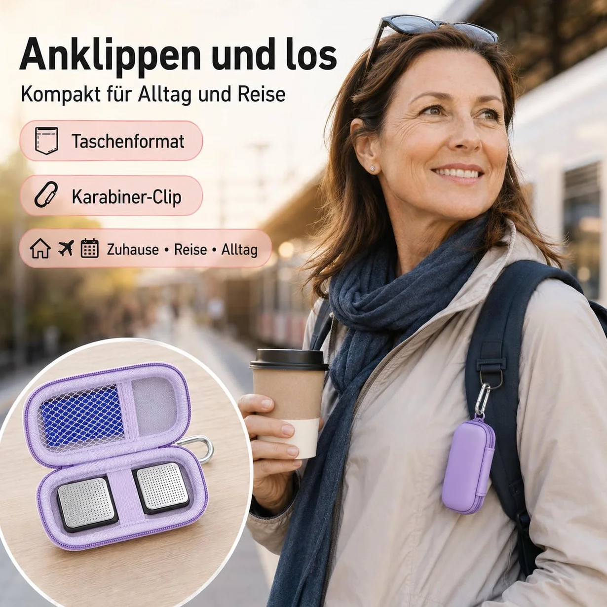 Funda para monitor de frecuencia cardíaca compatible con AliveCor KardiaMobile Personal EKG/6L, soporte de almacenamiento