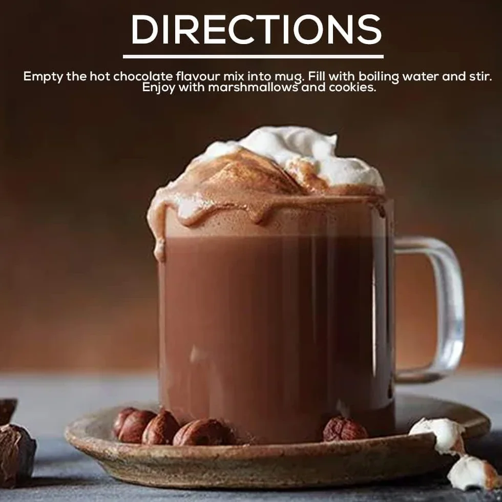 Set de regalo de chocolate caliente: bebidas de chocolate caliente con sabores variados, selección de malvaviscos tostados, avellanas, pan de jengibre, vainilla salada, canela, chocolate blanco