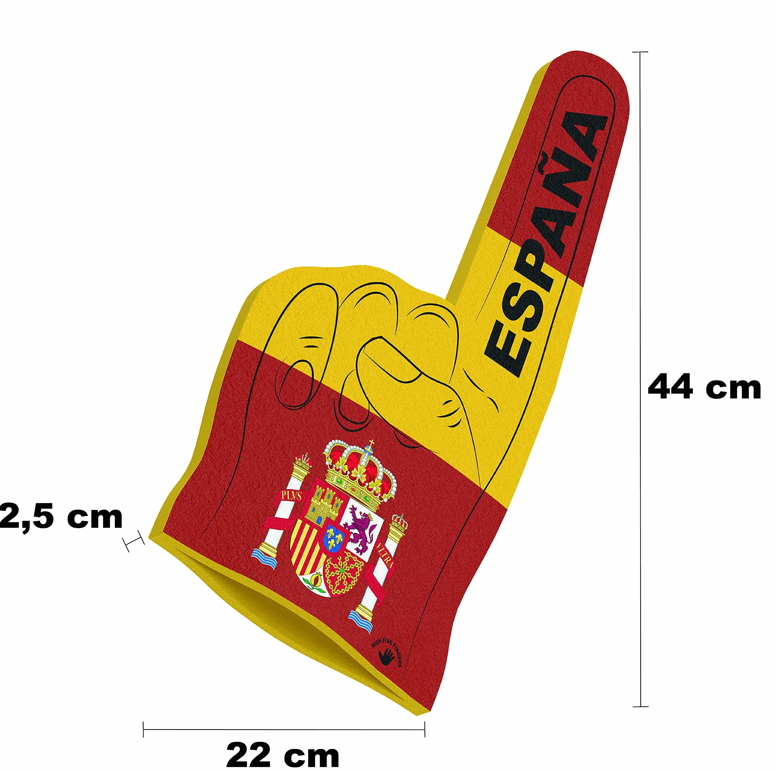 Bandera Campeonato de Europa Mundo Olimpiadas Mano de Espuma 44 x 22 x 2,5 cm