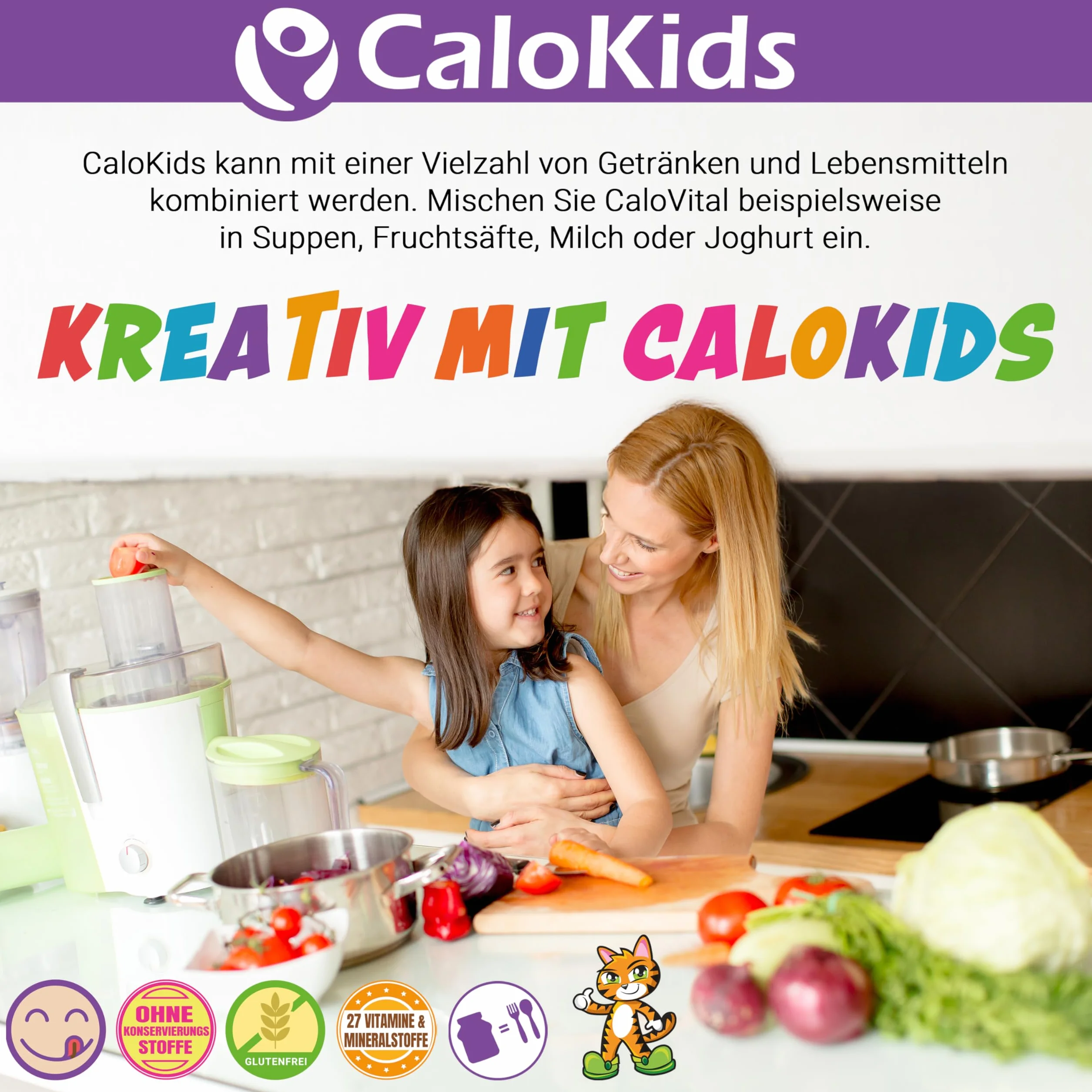 Beber Alimentos Niños Powershake Suplemento Dietético para Niños de 1-12 Años | 27 Vitaminas Minerales y Proteínas para apoyar el Desarrollo del Crecimiento y el Sistema Inmunológico | CaloKids (500 g