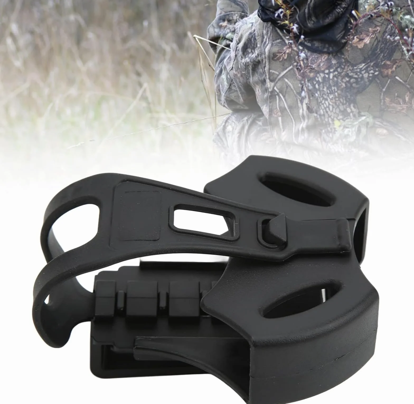 Funda táctica para esposas con clip para cinturón, abierta superior, policía