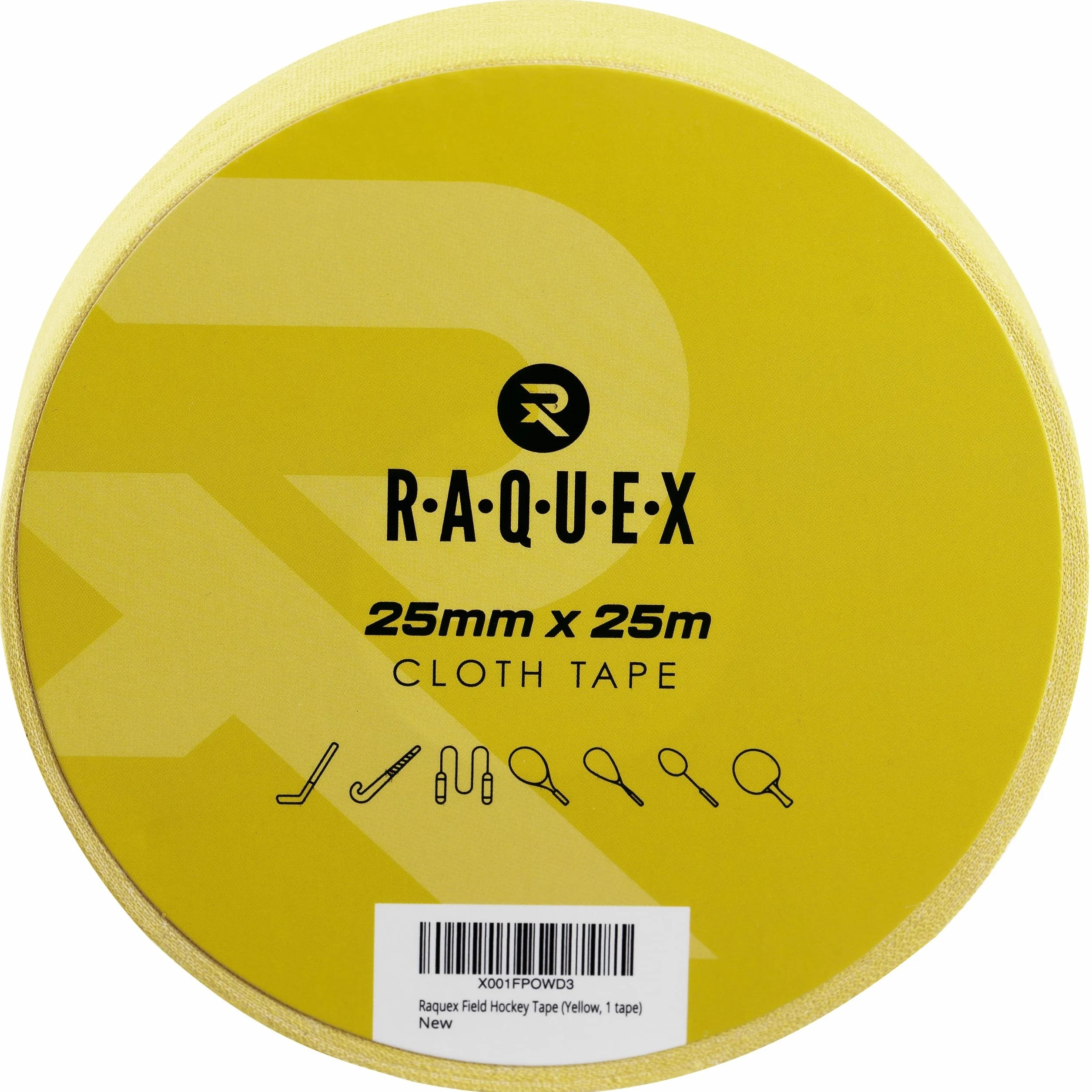 Raquex Cinta de Tela para Deportes: Palos de Hockey, Tenis, Squash, Bádminton y más, Resistente al Agua