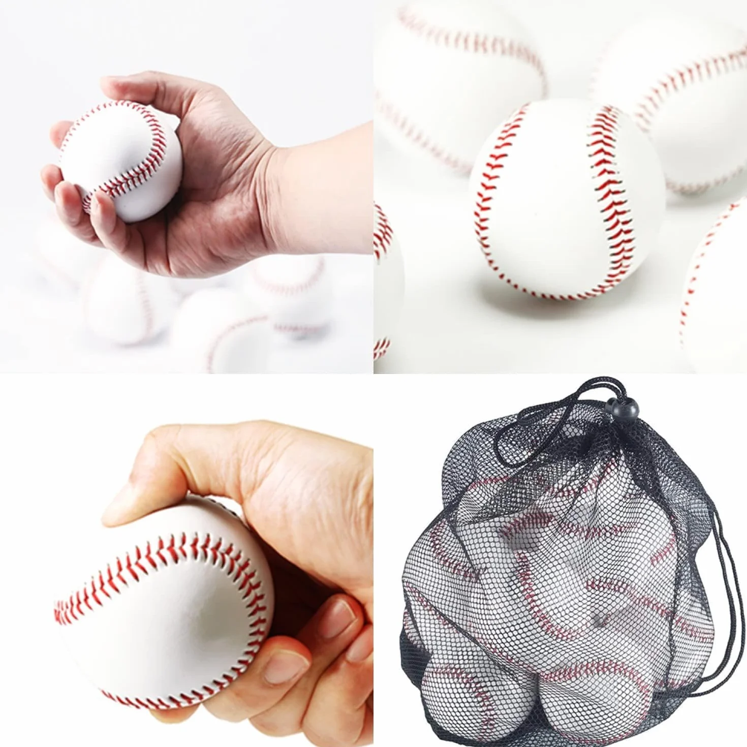 Tebery 12 pelotas de béisbol suaves tamaño estándar para práctica de bateo