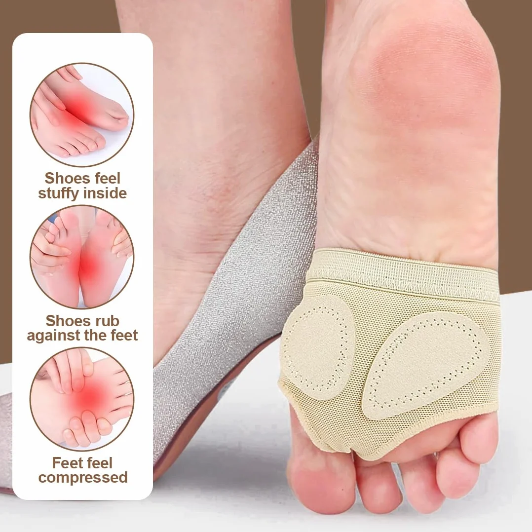 Almohadillas antideslizantes para ballet, almohadillas metatarsianas, cordones para danza