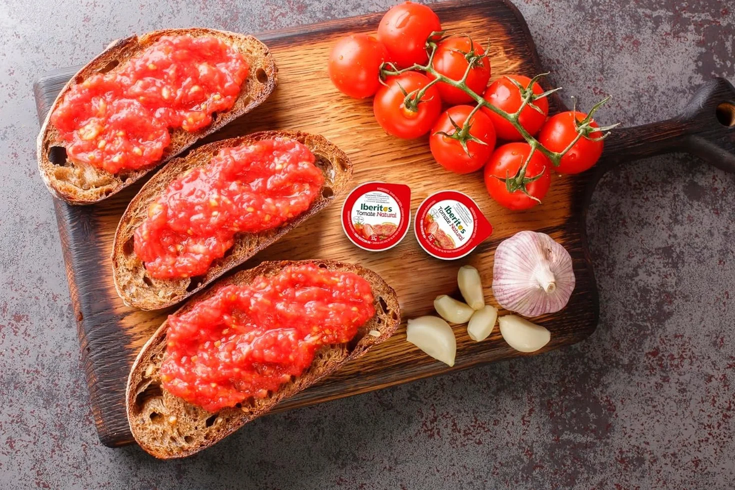 Iberitos Tomate Natural Monodosis Tomate Rallado Sin Conservantes ni Colorantes 18 x 22 g
