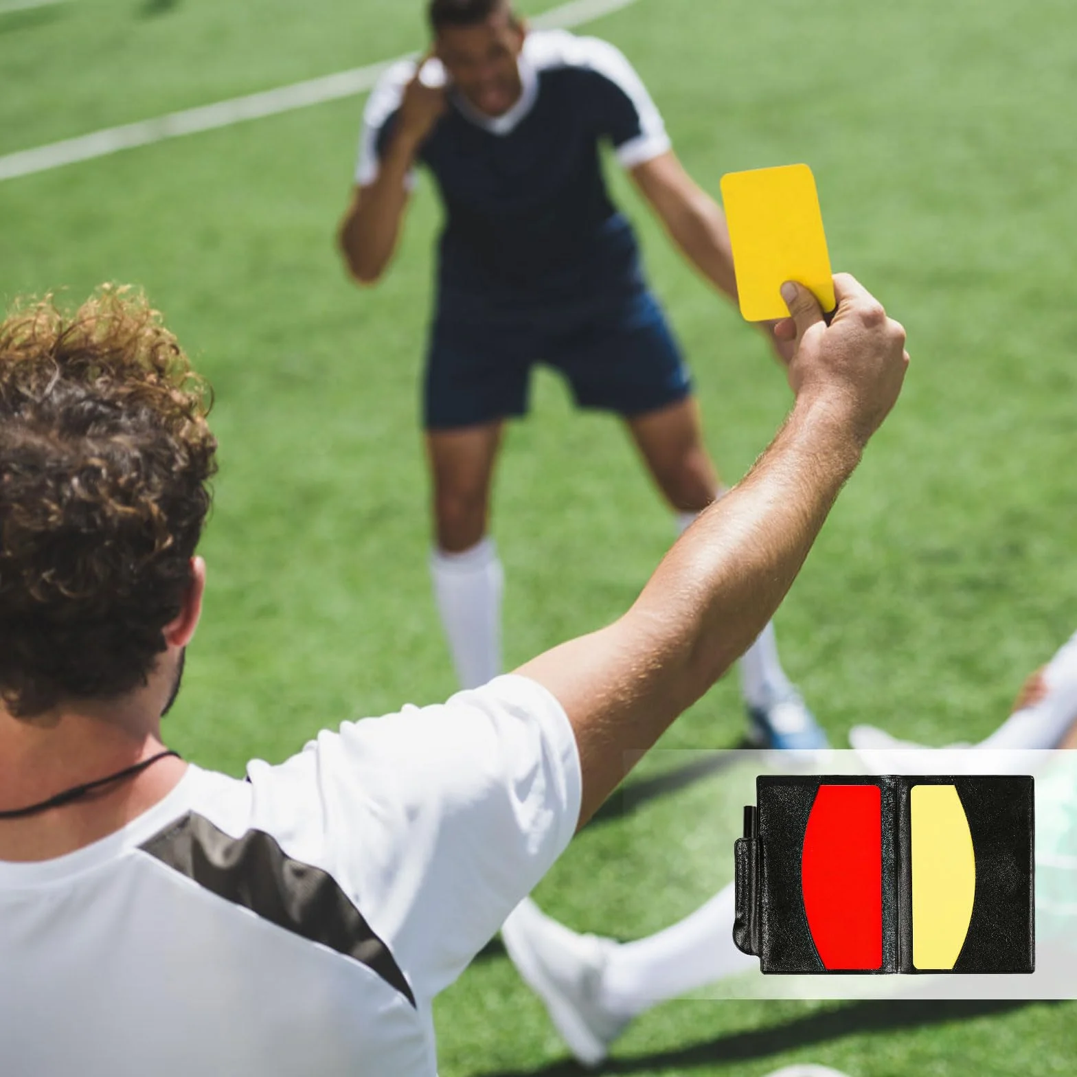 4 Juegos de Tarjetas de Árbitro de Fútbol con Tarjetero PU - 8uds Tarjetas Roja y Amarilla para Deportes Oficiales