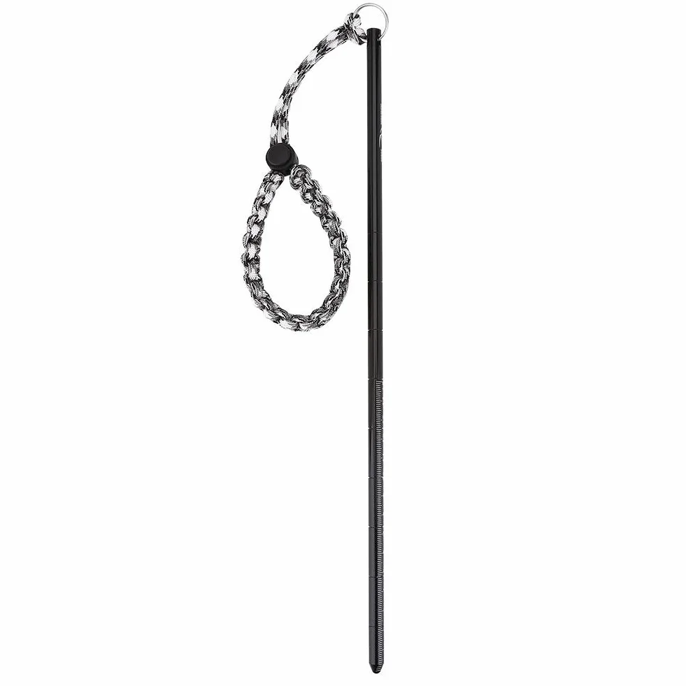 Tbest Puntero de Buceo Barra Aleación Aluminio Ligera con Cordón Paracaídas para Submarinismo Snorkel Negro