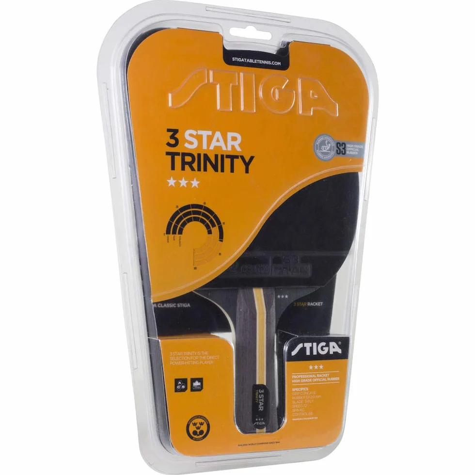 STIGA Trinity Palo de Tenis de Mesa 3 Estrellas Negro/Rojo