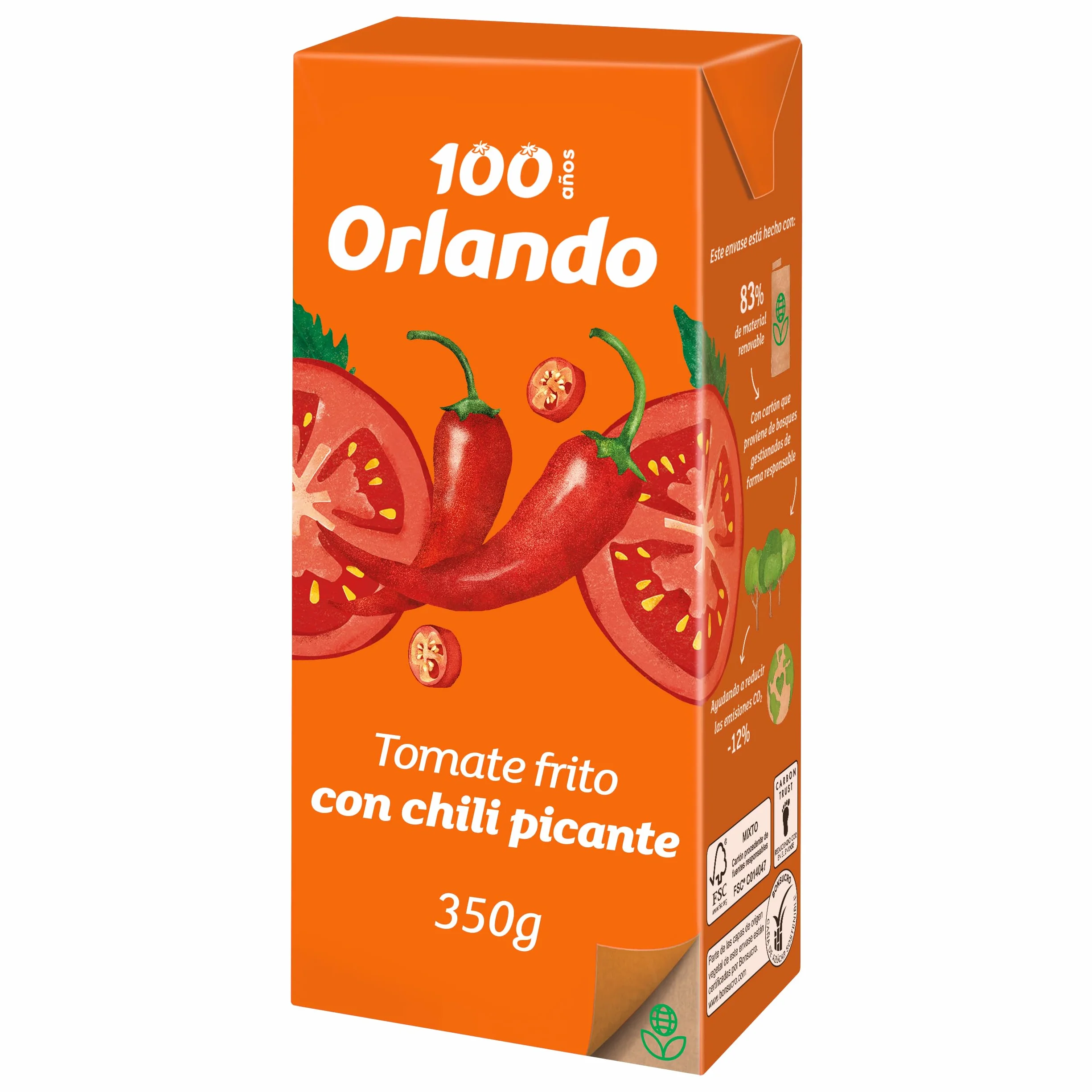 ORLANDO Tomate Frito Chili Picante Brik 350g