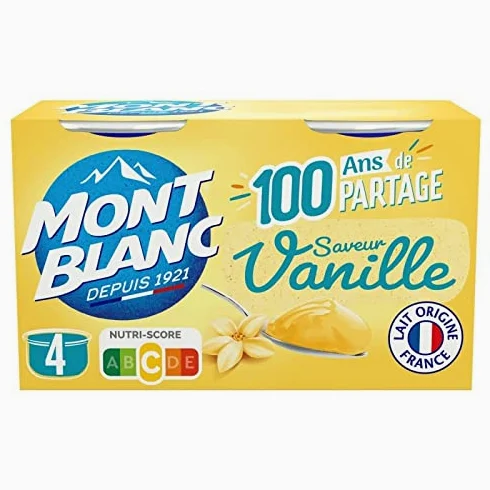 Mont Blanc – Vainilla 4 x 125 g – Pack de 3