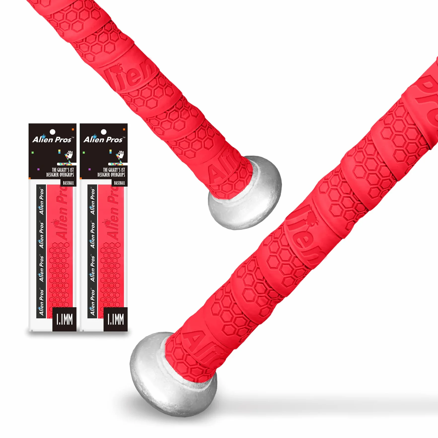 Alien Pros Cinta de Agarre para Béisbol 2 Grips 4 Grips 1.1 mm Esparadrapo Precortado para Bates
