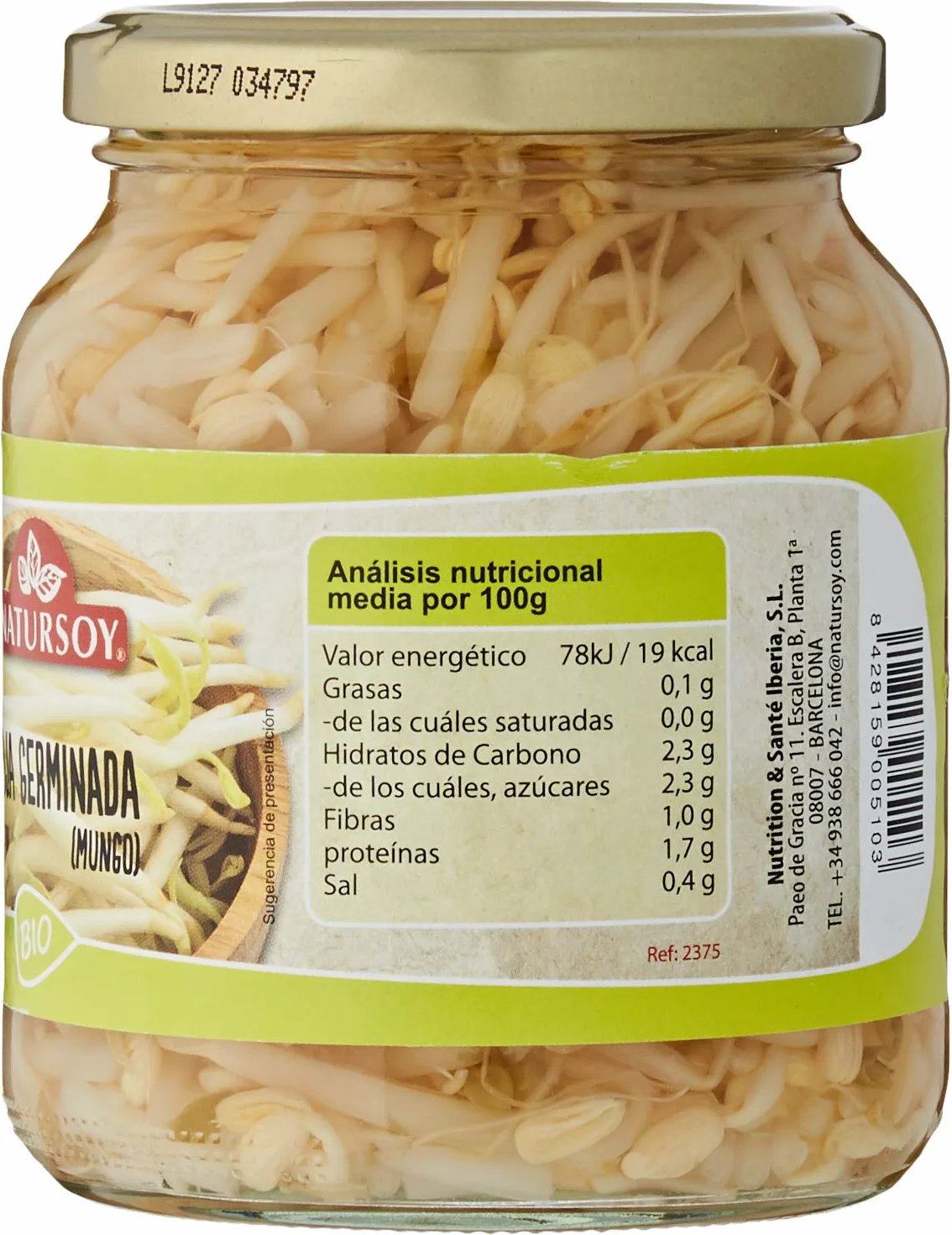 Brotes de Soja Germinados 330 gr