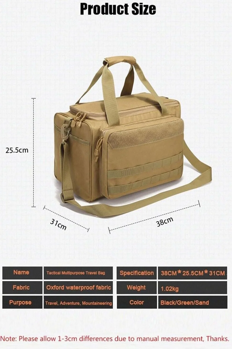 Bolso Táctico Policial, Bolsa de Almacenamiento al Aire Libre, Camping, Pesca, Caja de Pesca, Maletín Organizador para Munición