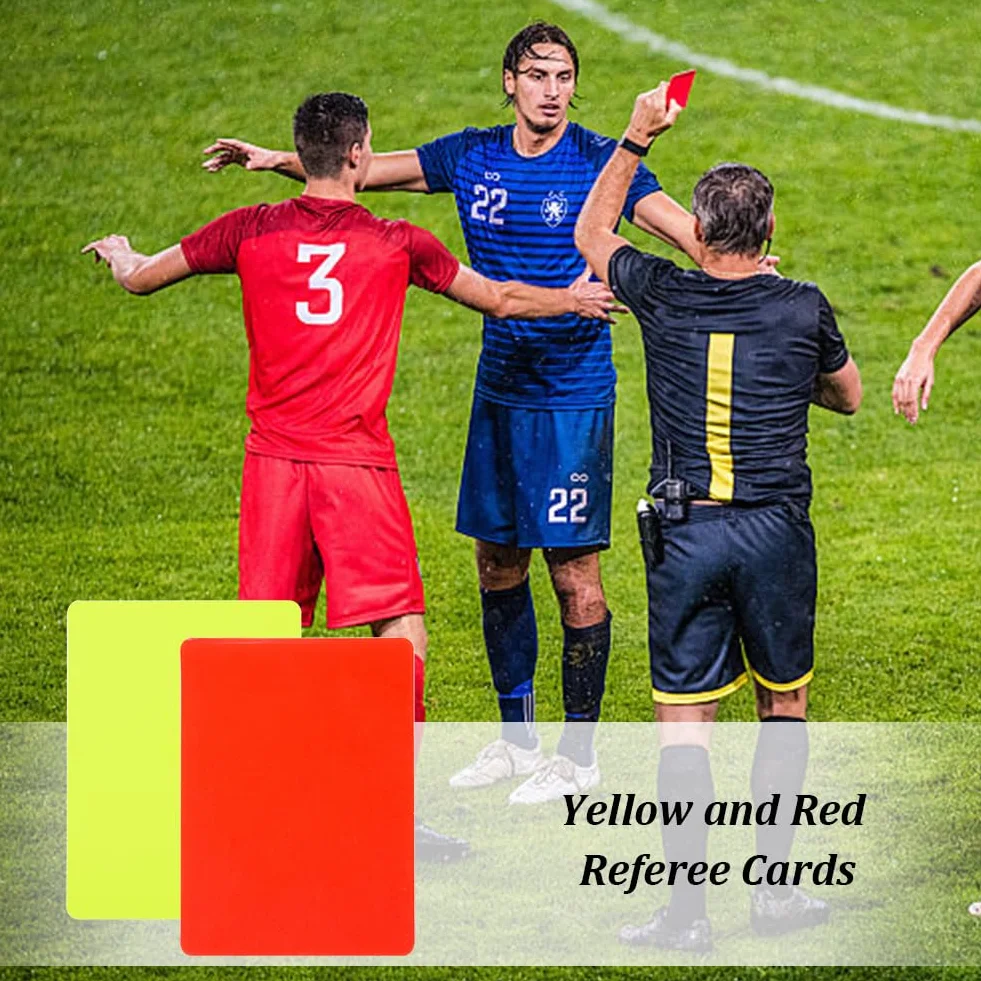 OLYCRAFT tarjetas de árbitro rojas y amarillas 80 x 110 mm juego fútbol