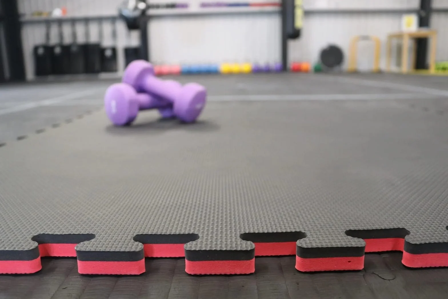Viok Sport Suelo Tatami EVA Alta Densidad 20 mm Antideslizante Rojo y Negro