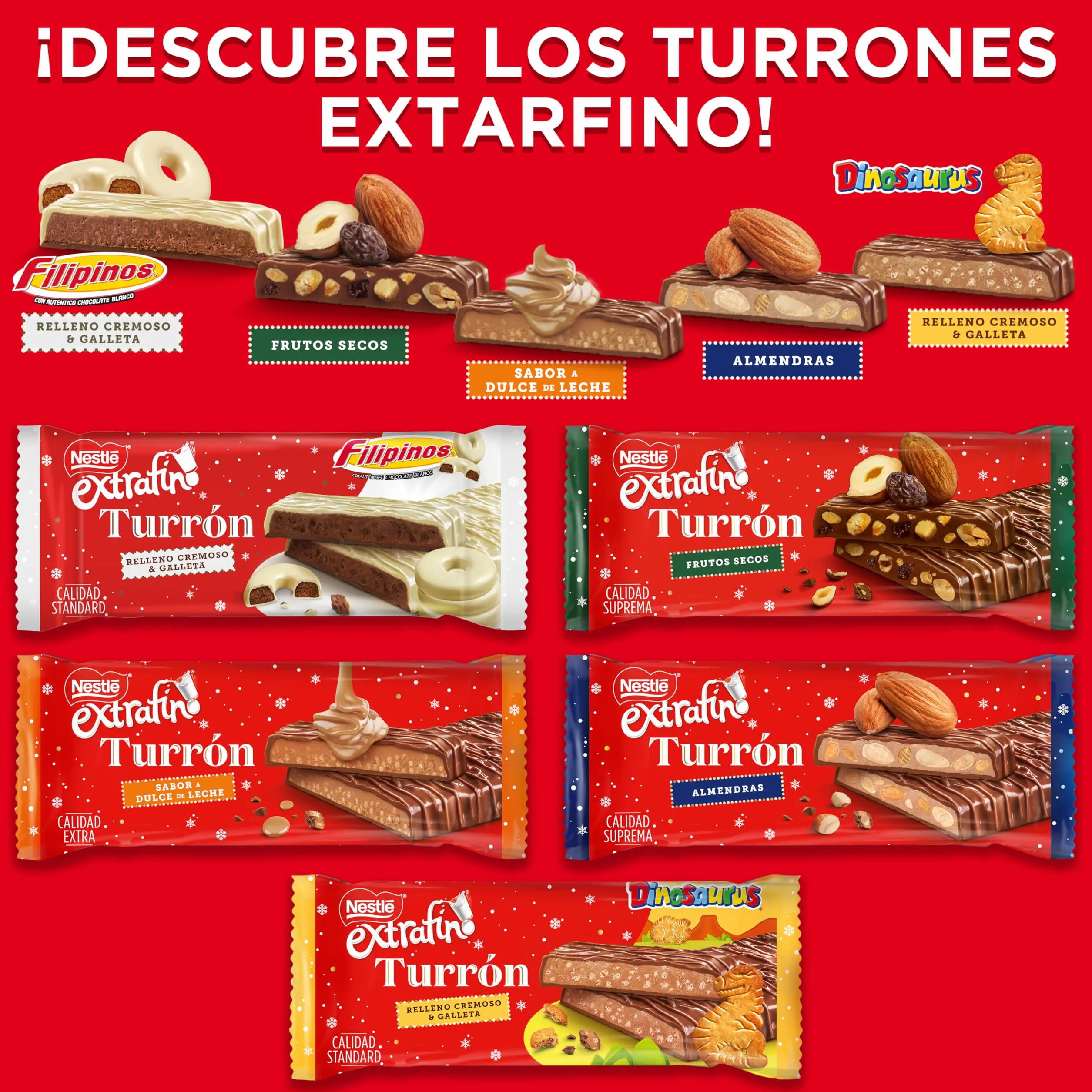 NESTLÉ Extrafino Turrón de chocolate blanco con relleno Galleta Filipinos 232g