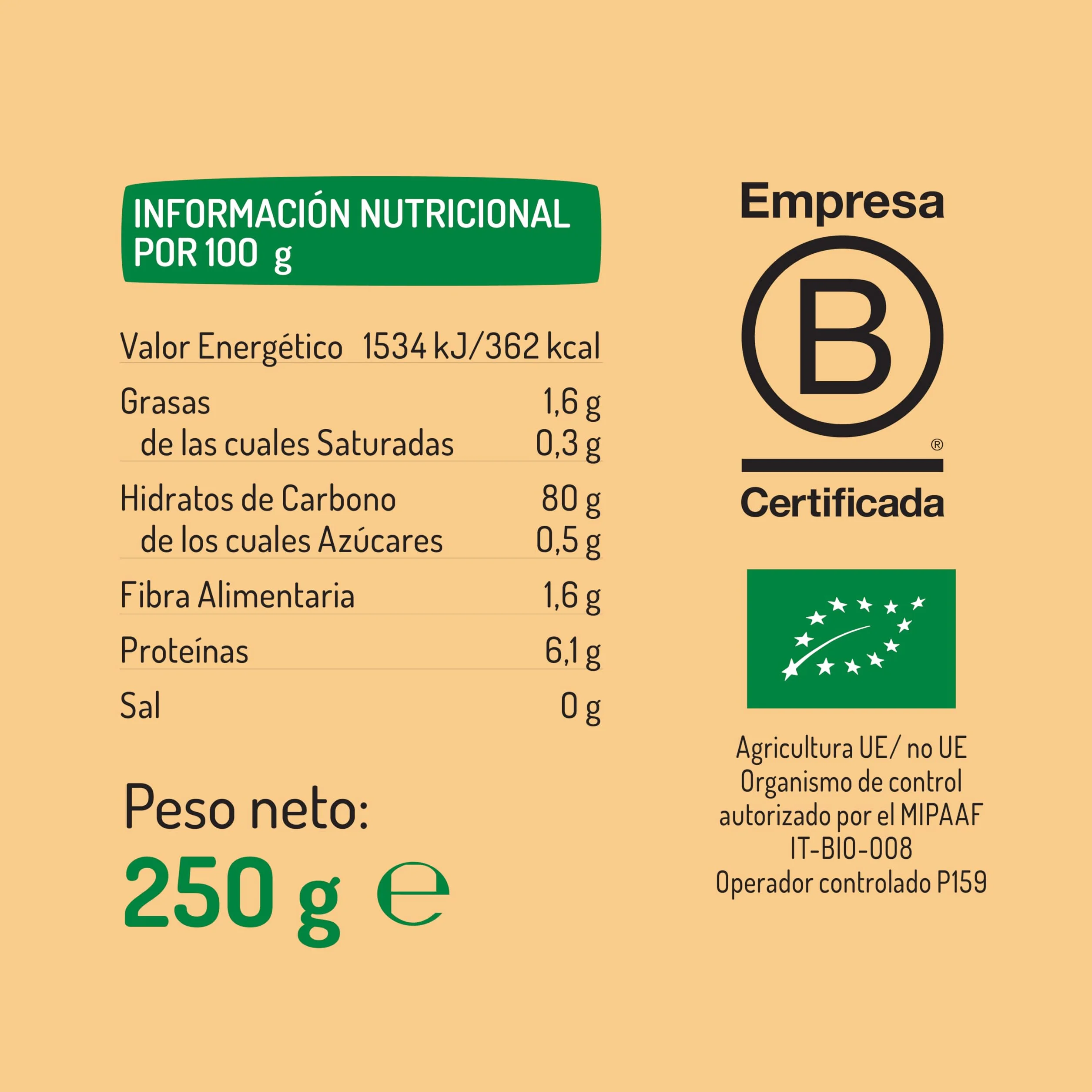 El Granero Integral - Láminas para Lasaña Sin Gluten BIO - 250 g - Alto Contenido en Proteínas, Vitaminas, Minerales y Fibra - Aptas para Veganos y Celíacos