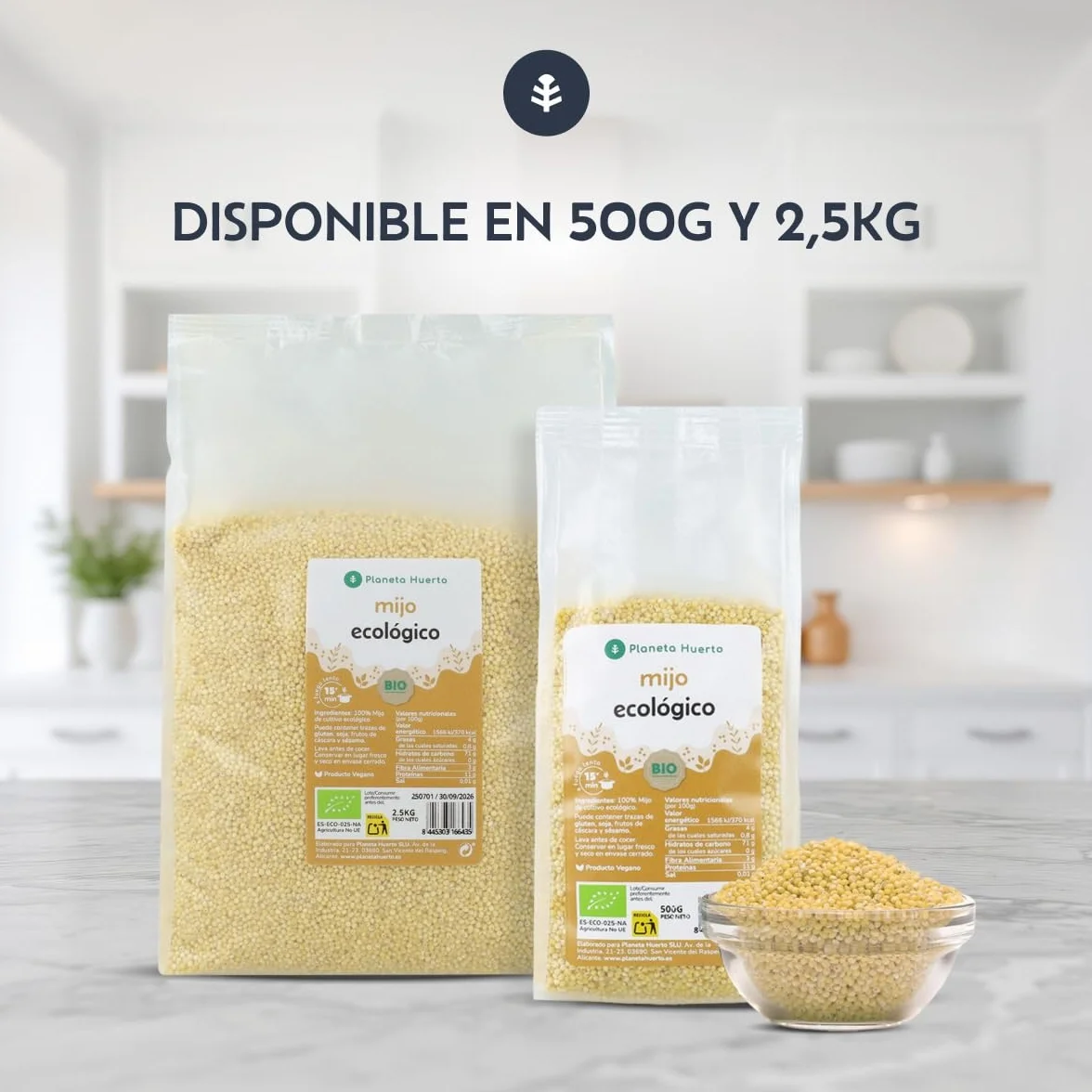 Mijo pelado ECO Planeta Huerto 2,5 kg