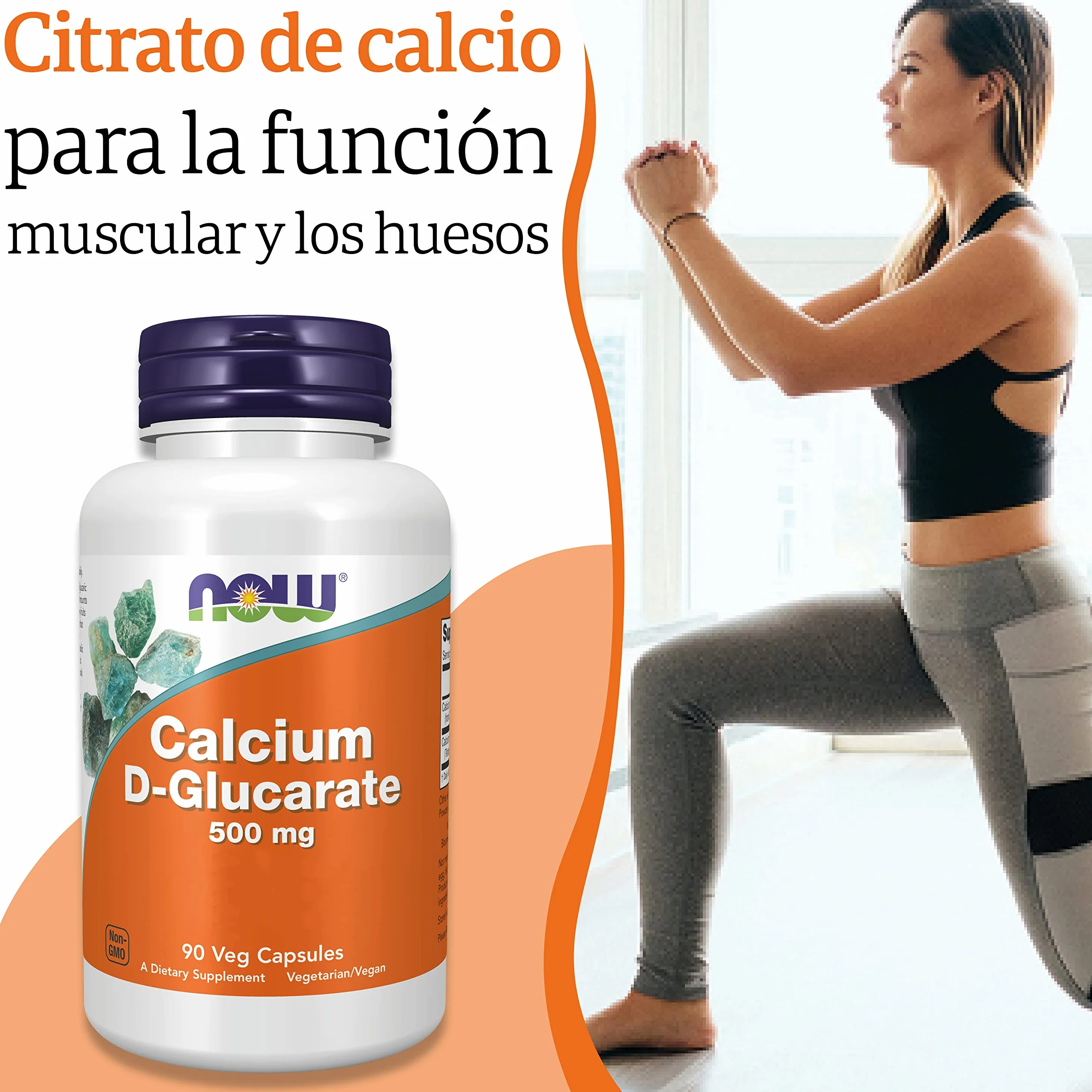 Now Foods, Calcium Citrate, Polvo Puro, 227g, Probado en Laboratorio, Calcio, Sin Soja, Sin Gluten, Vegetariano