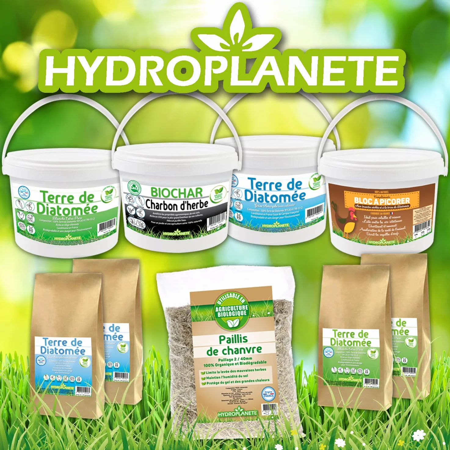 Bicarbonato Sódico Multiusos - Polvo para la Alimentación y el Hogar - Sin Aditivos y 100% Natural - Fabricado en Francia - Disponible de 1kg a 20kg - Hydroplanete