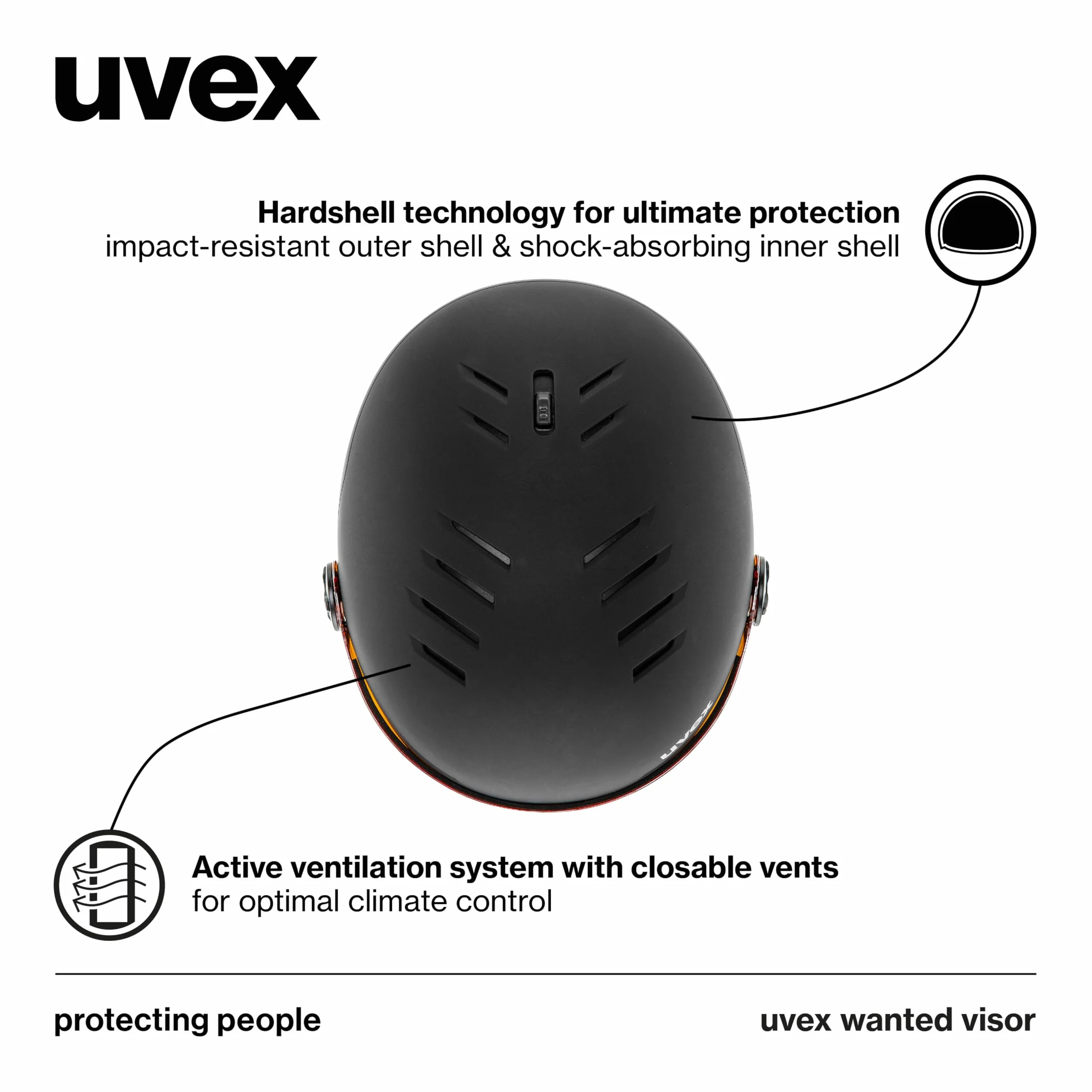uvex Wanted Visor Casco de esquí Adultos