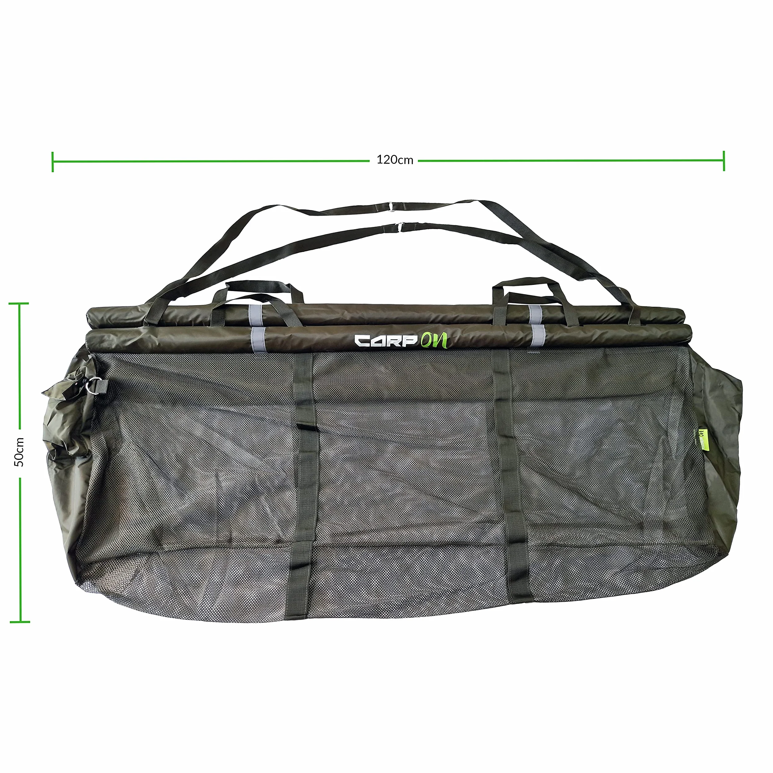 Eslinga flotante de recuperación 210D 120x35x50 cm verde oscuro con bolsa de transporte