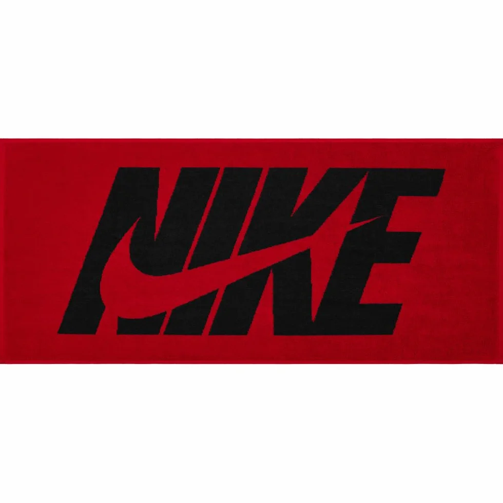 Nike Unisex Jacquard Medium Graphic Toalla Deportiva Black/University Red/Black One Size