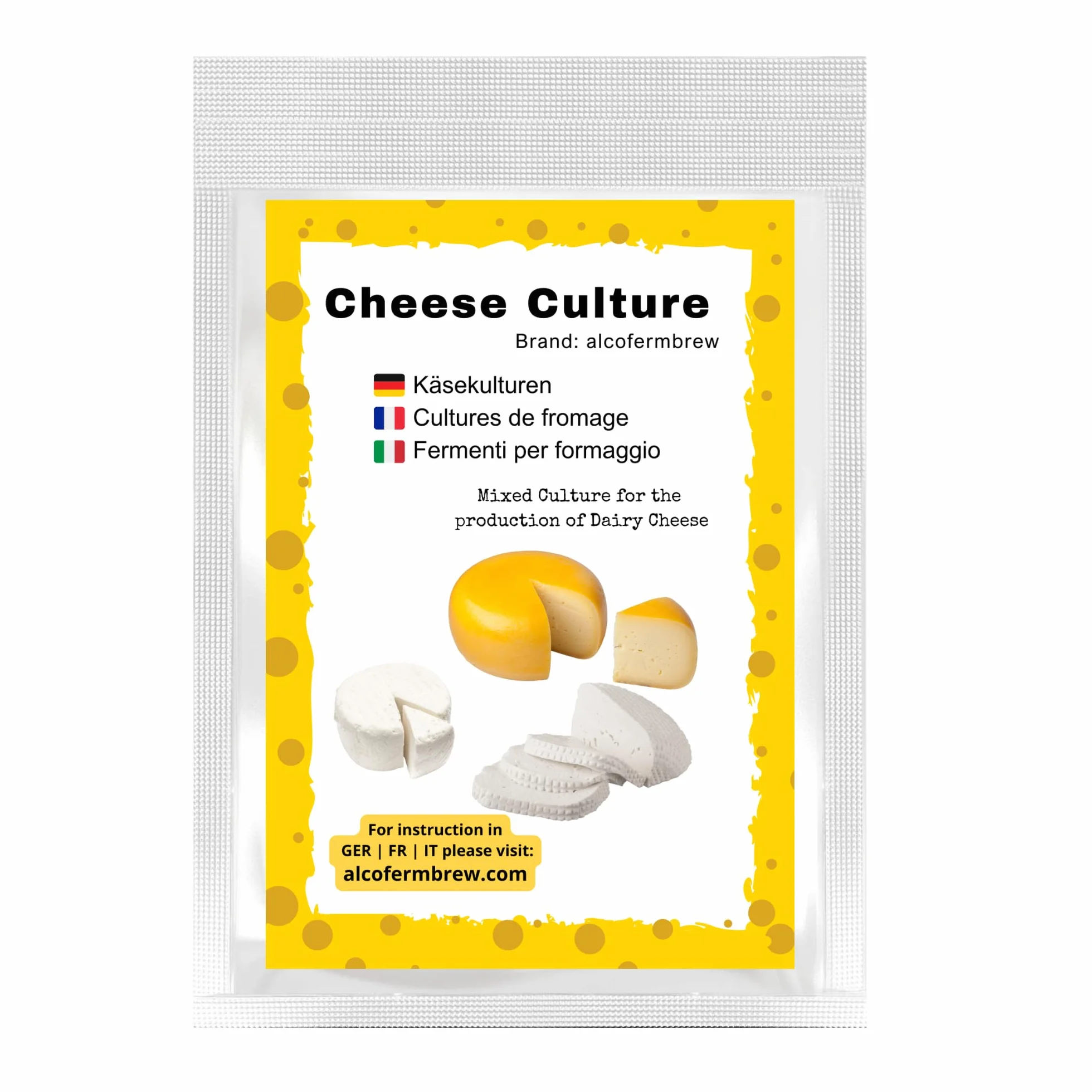 Kit para Hacer Queso – Cuajo Líquido, Cloruro de Calcio y Cultivos Bacterianos, para Leche de Vaca, Cabra y Oveja