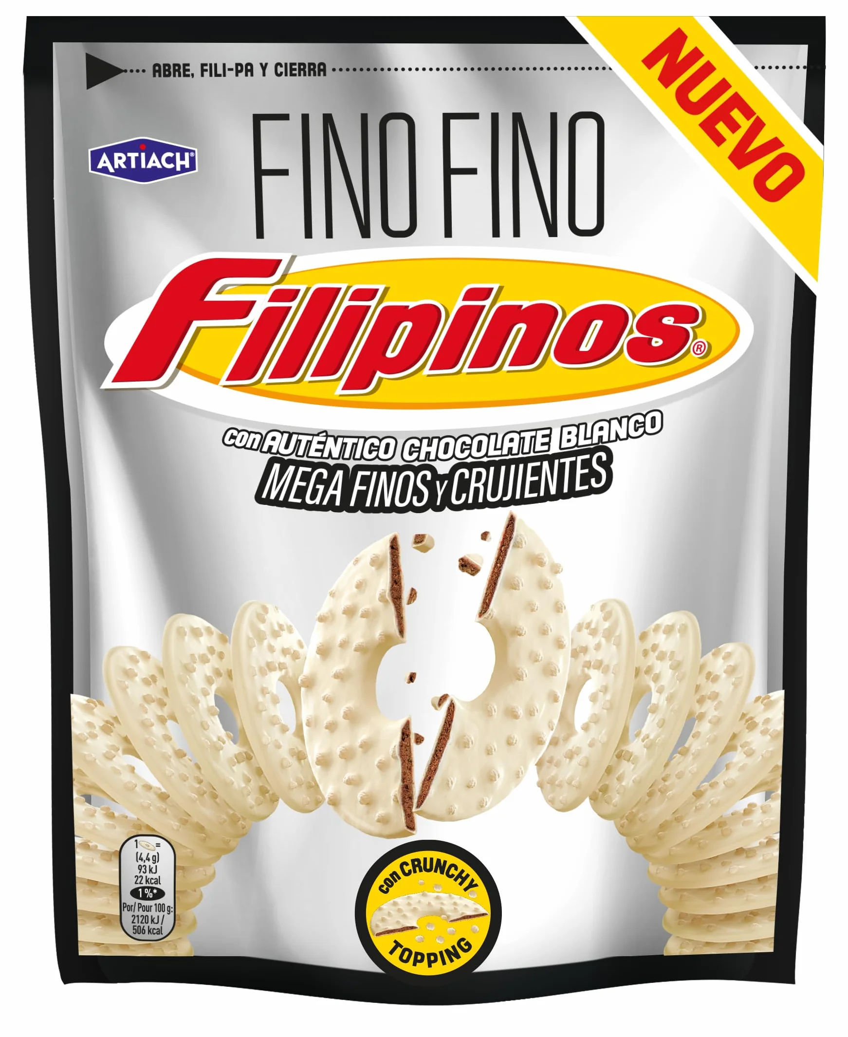 Artiach Fino Fino Filipinos Chocolate Blanco, 87g