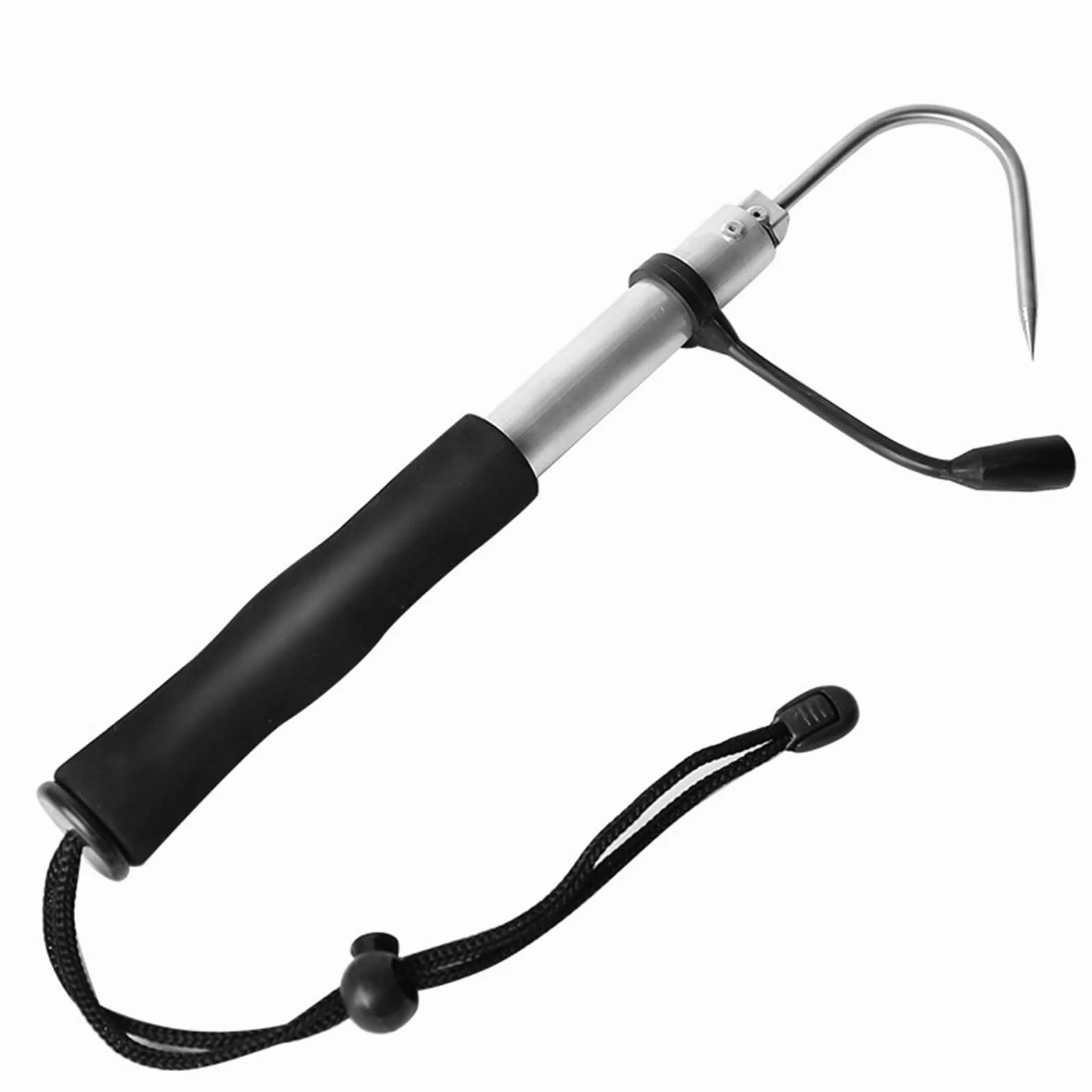 Varilla de fibra vidrio telescópica con agarre EVA y gancho acero M8 para pesca agua dulce salada