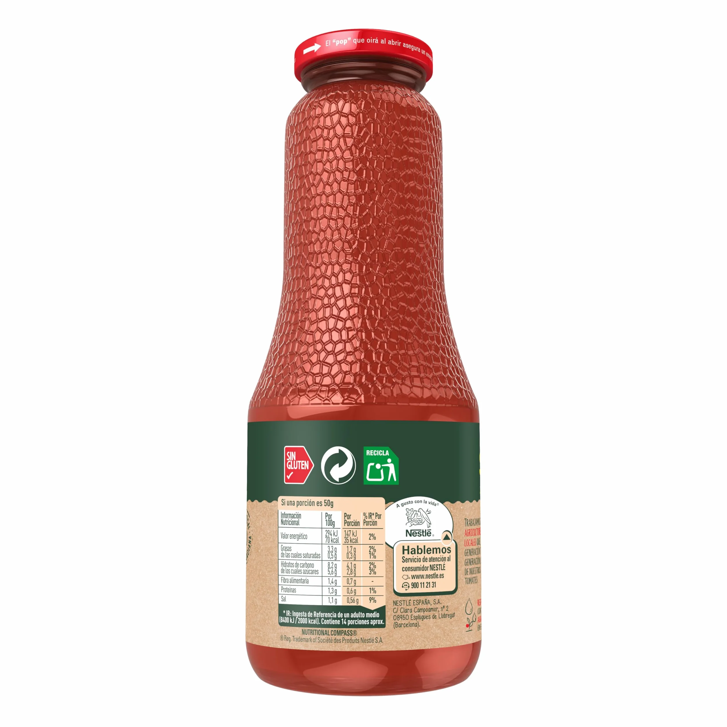 Solis Salsa de tomate FRASCO OLIVA 12 x 725 g
