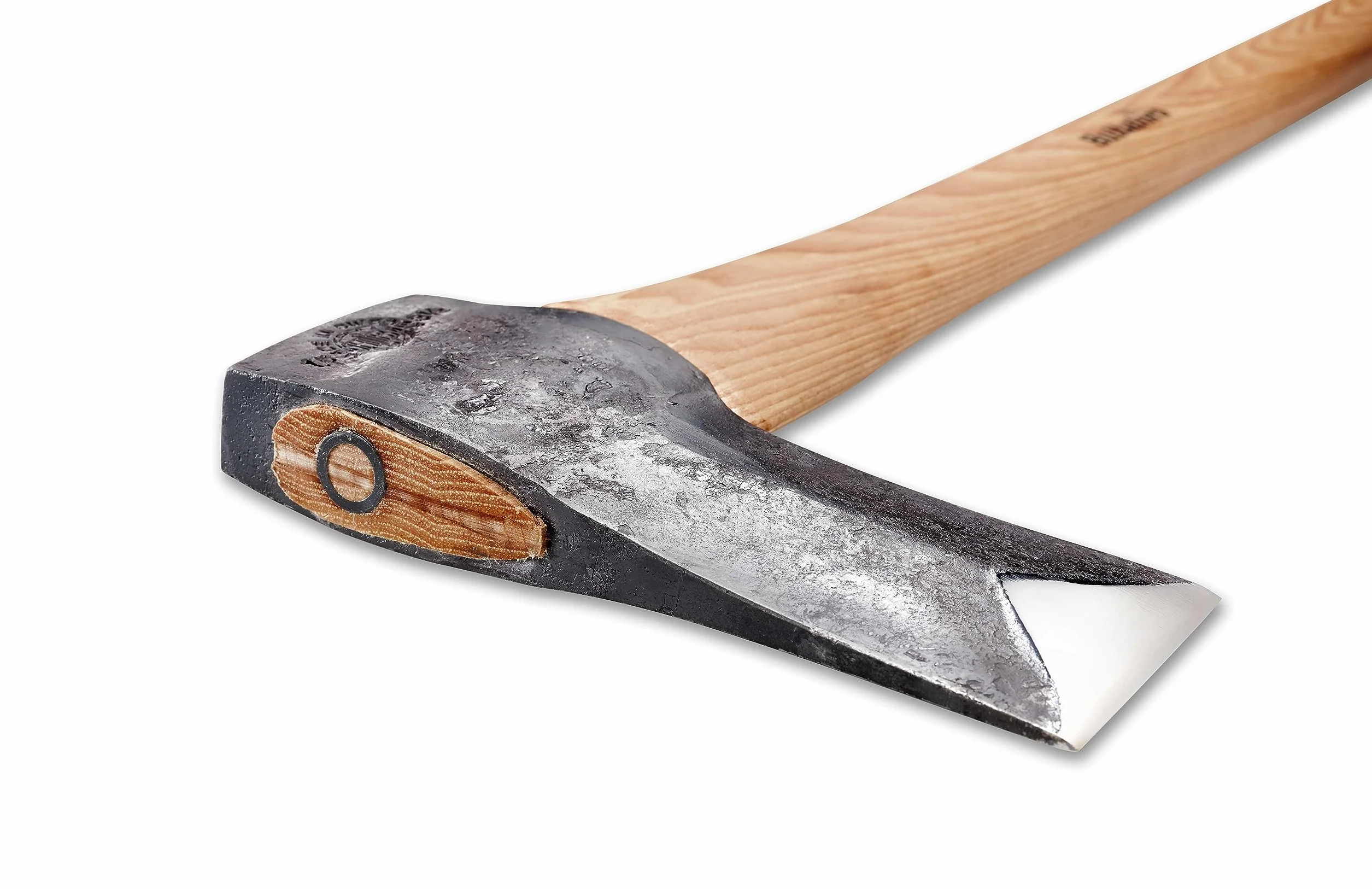 Hacha Hultafors forjada a mano 705mm acero sueco 2020g mango nogal americano funda cuero reafilable