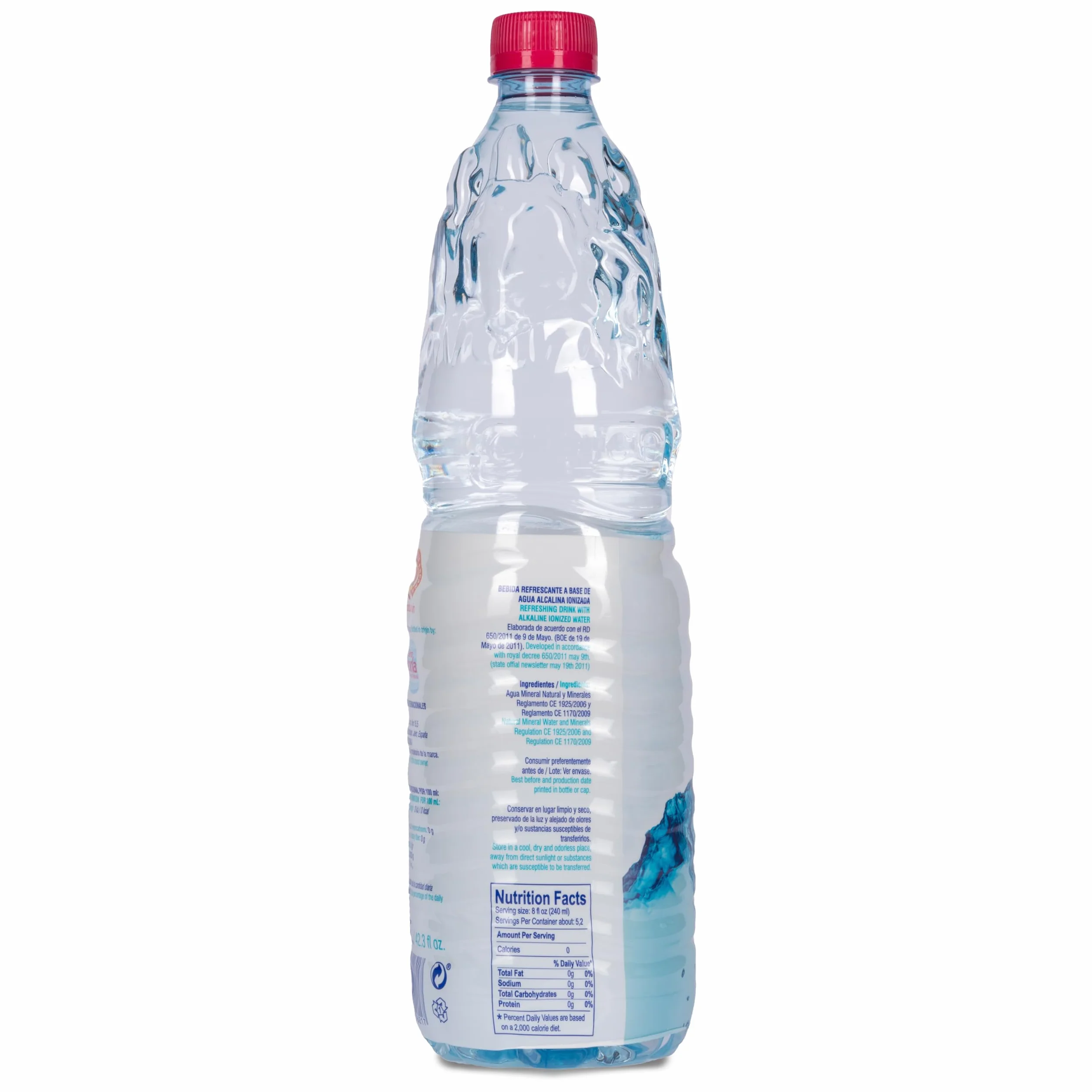 Glaice - Agua Alcalina ionizada, Sabor limpio, Textura aterciopelada, sistema de bio-reacción 100% mineral,1,25 Litros