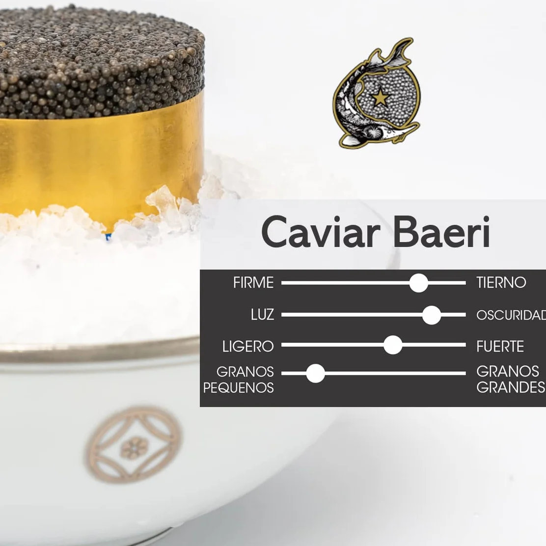 Caviar Baeri Francés 250g - Origen Francia - Acipenser Baerii - Entrega Refrigerada - CAVIAR AMBASSADE