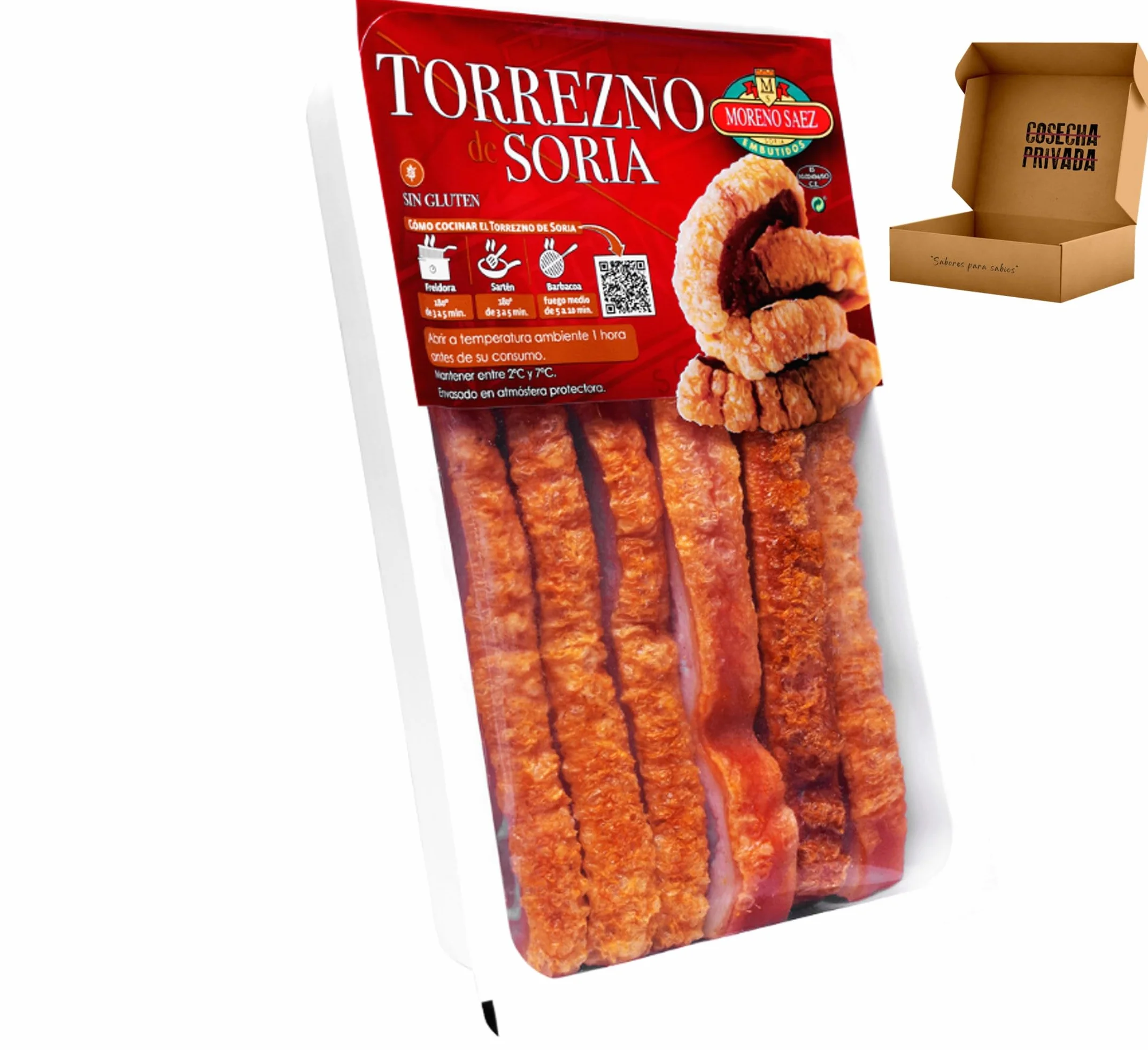 Torreznos de Soria Preparados Tiras de Panceta Semicurada y Adobada 2 x 470g