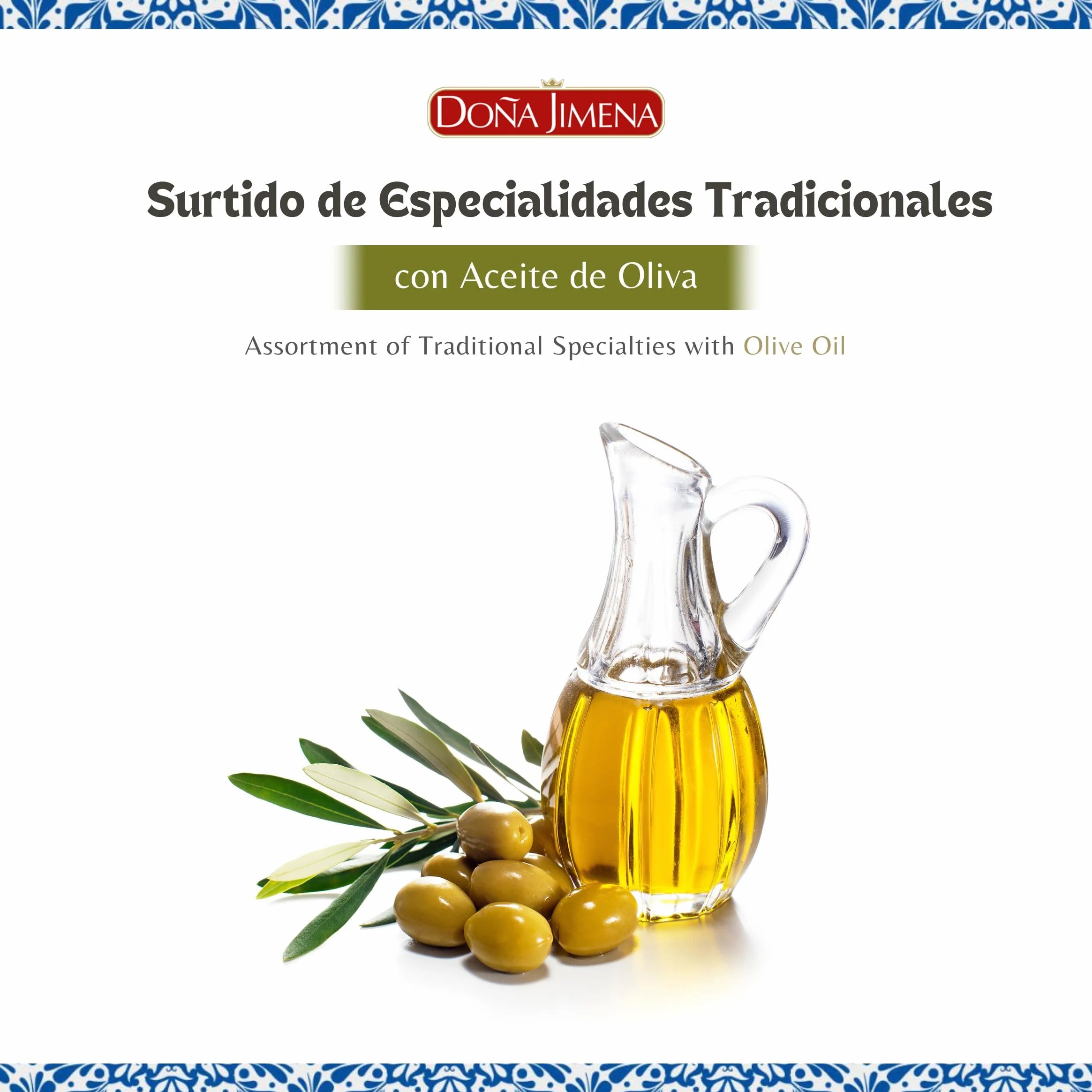 DOÑA JIMENA - Surtido Tradicional con Aceite de Oliva, Producto Vegano, Especialidades, Placer para compartir, 400grCalidad Suprema