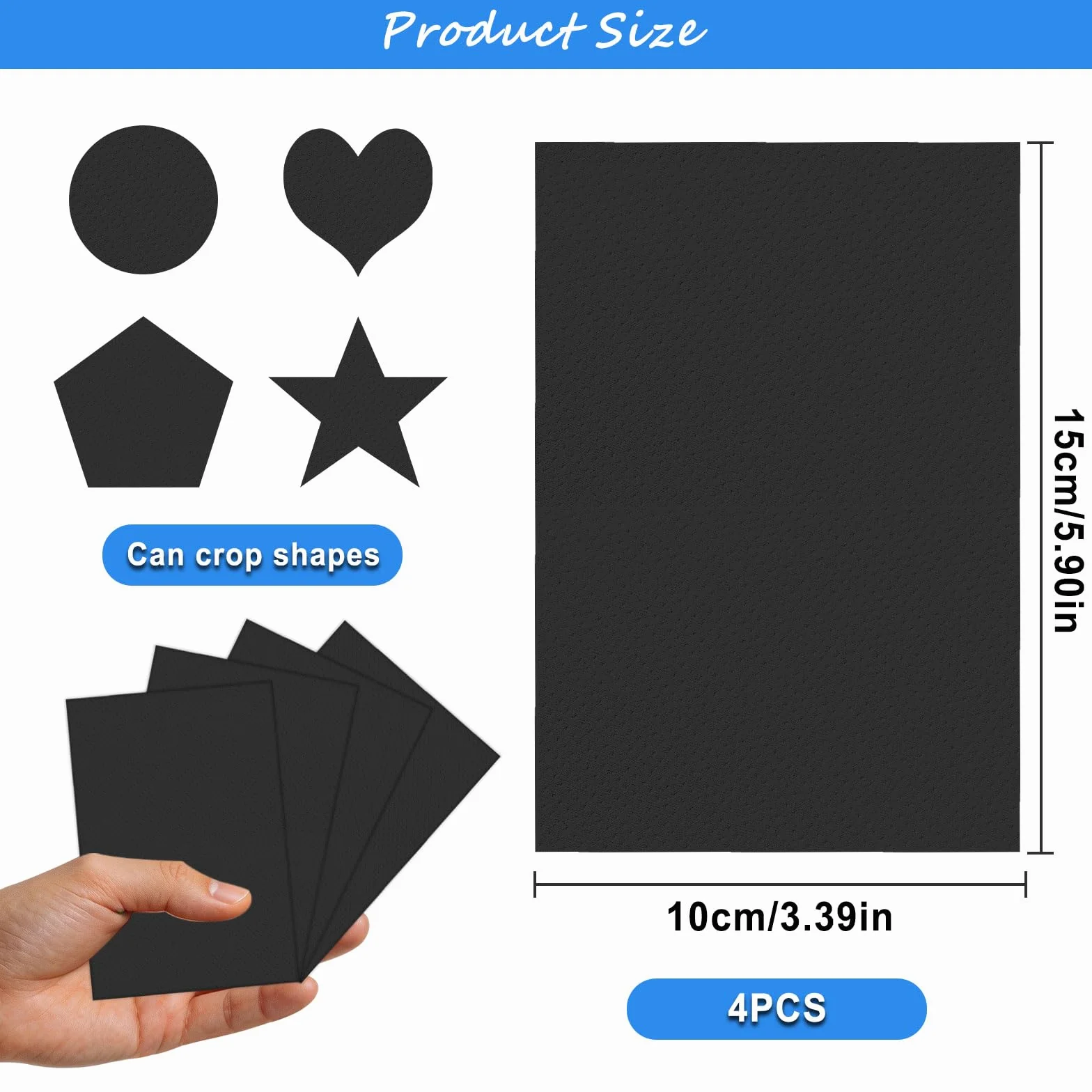 Parche de Reparación de PVC Impermeable, 4 Piezas, para Kayak, Bote Inflable, Canoa