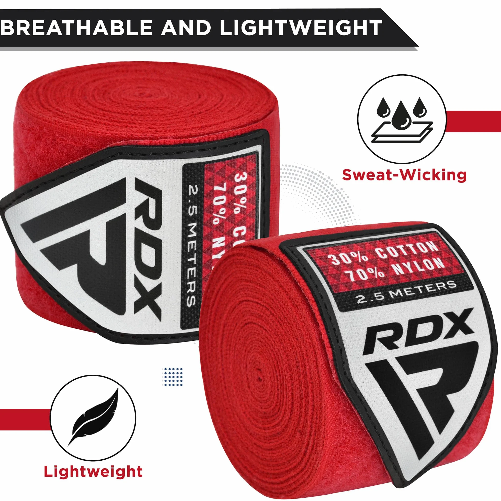 RDX Vendas Boxeo Guantes Interiores Protector Muay Thai MMA Kick Boxing Entrenamiento Hand Wraps