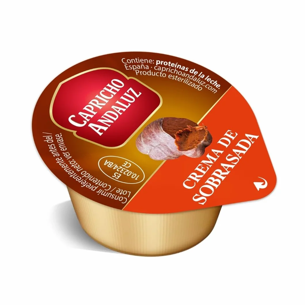 Capricho Andaluz - Tarrina Sobrasada, Caja de 40 unidades x 25g
