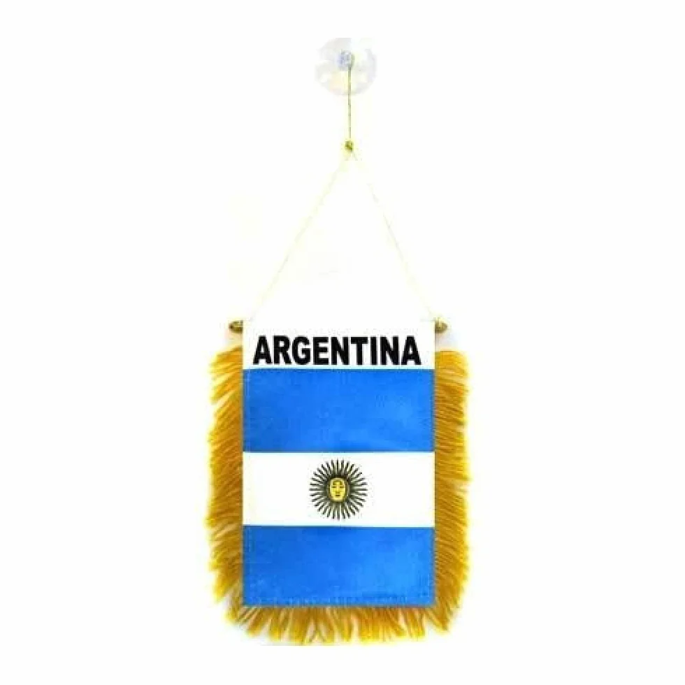 AZ FLAG Banderina Argentina 15x10cm con Ventosa para Coche