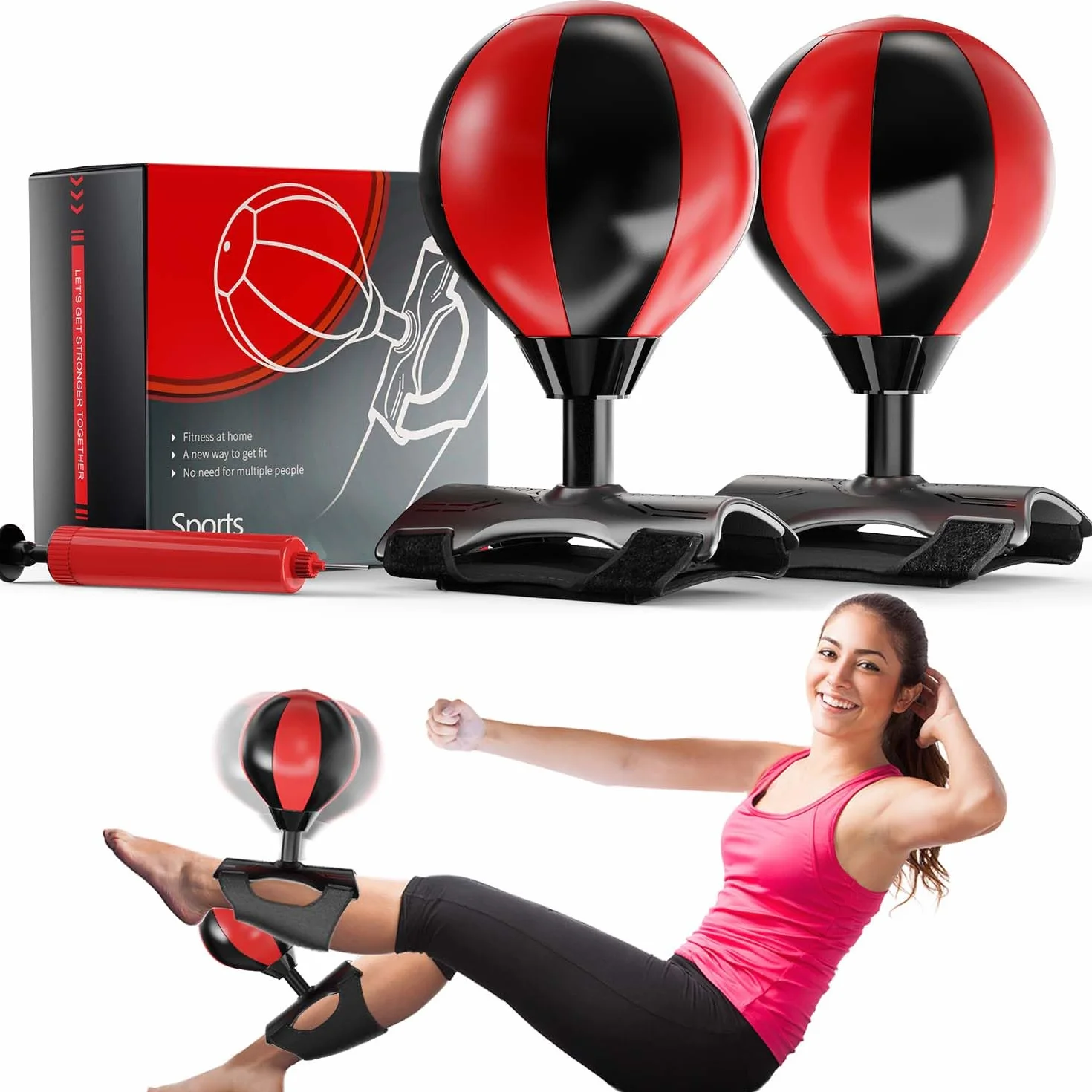 Saco de Boxeo Abdominale con Espinilleras, Equipo de Fitness para el Hogar