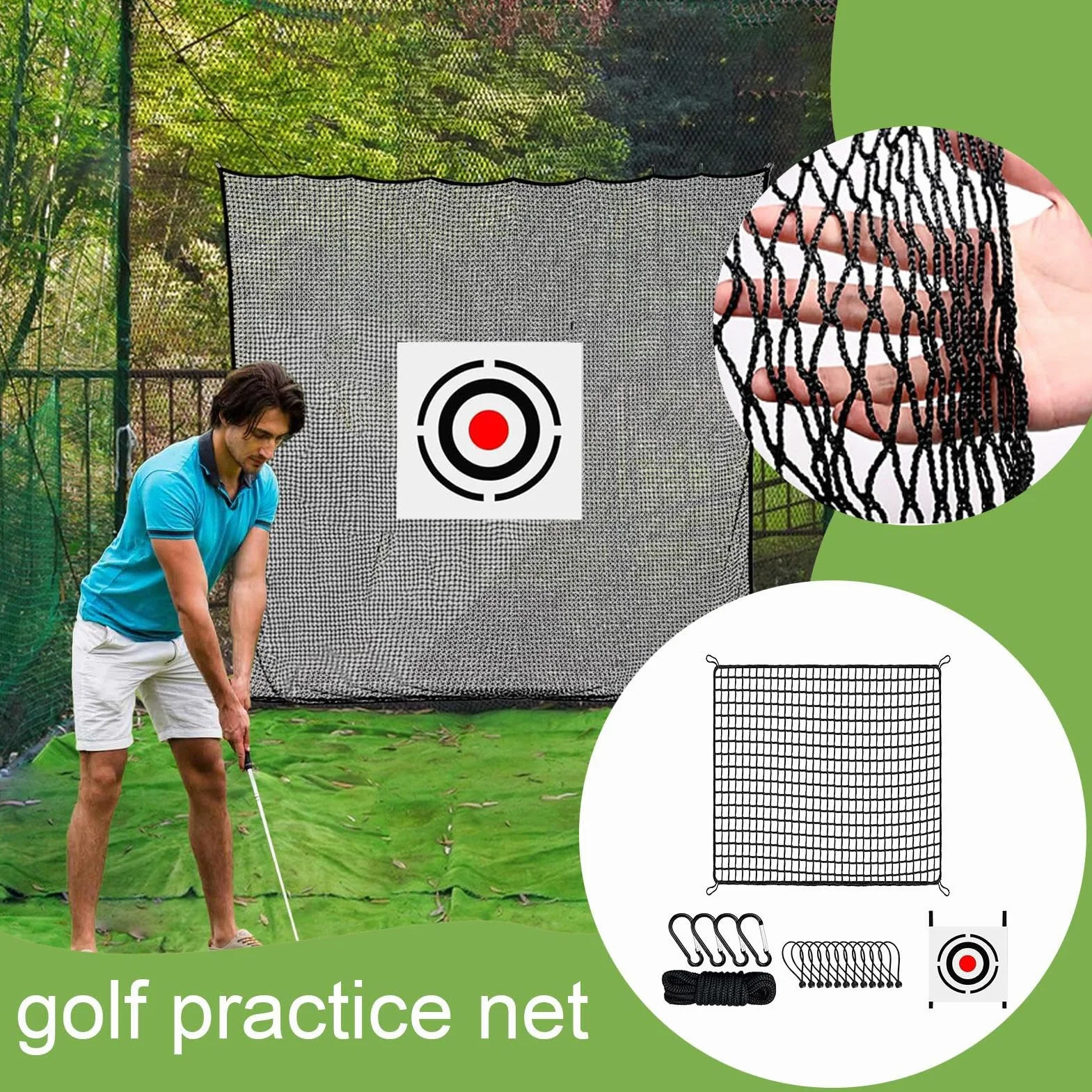 Red De Práctica De Golf Resistente A Las Pelotas Simulador De Entrenamiento Interior Y Exterior Red De Tiro Pesado para Jardín