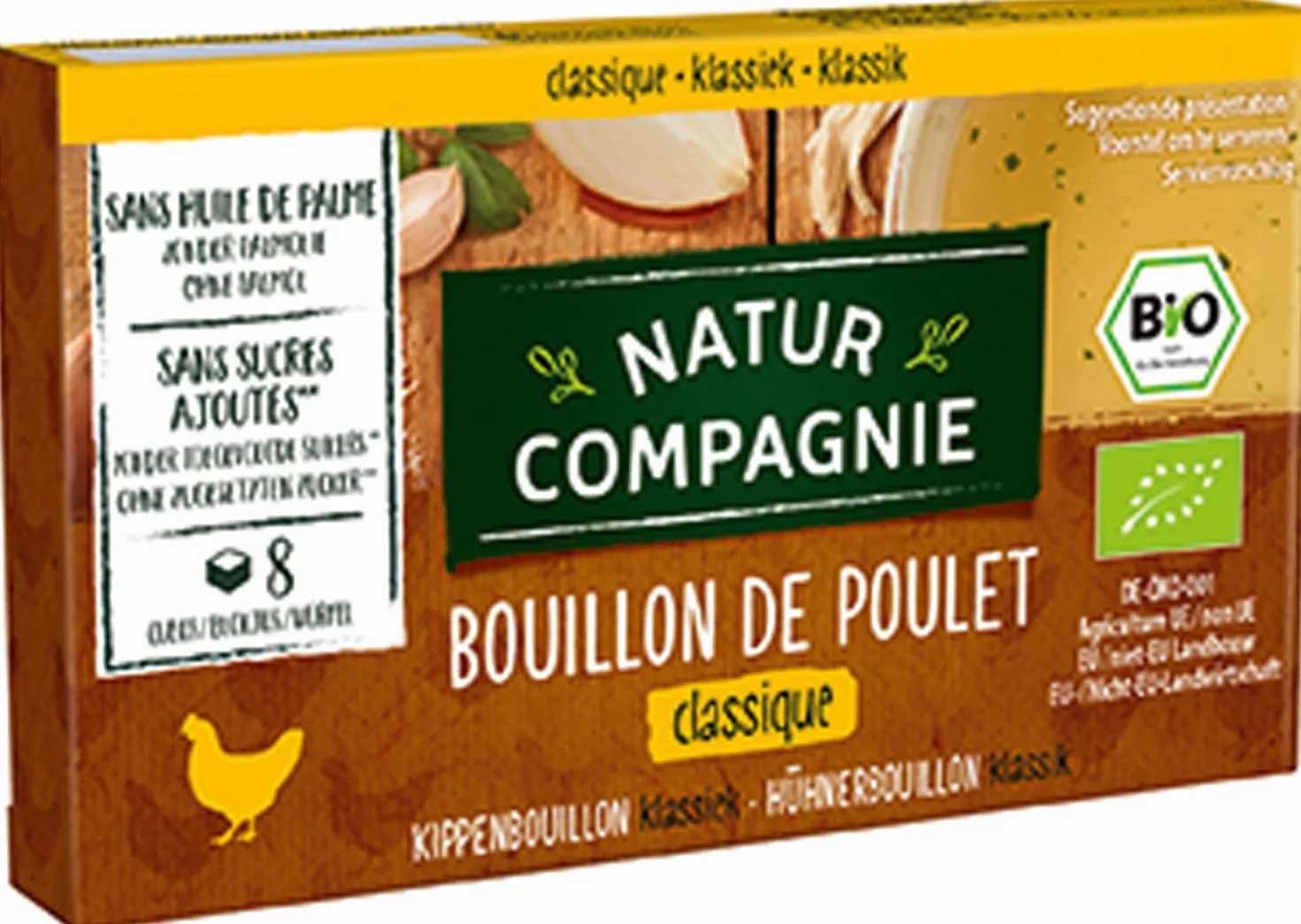 Caldo de Pollo cubitos Natur Compagnie, 8x11 gr