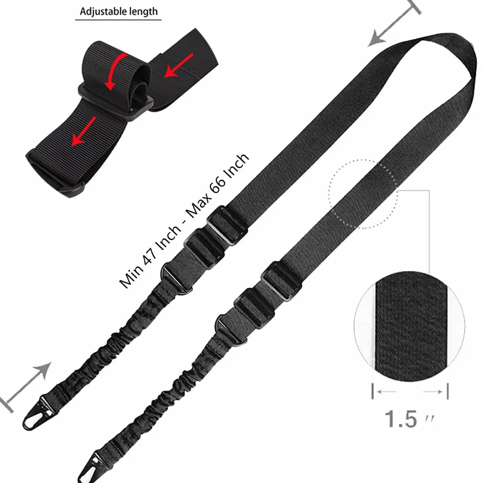 Sling táctico de Dos Puntos 2 Pack Picatinny QD Sling montajes giratorios Correa de Hombro Ajustable para Rifles