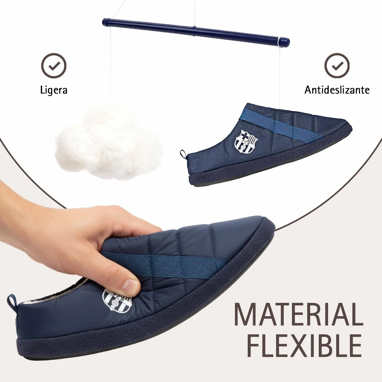 MARPEN SLIPPERS Zapatillas FC Barcelona Oficiales Acolchadas Hombre Mujer